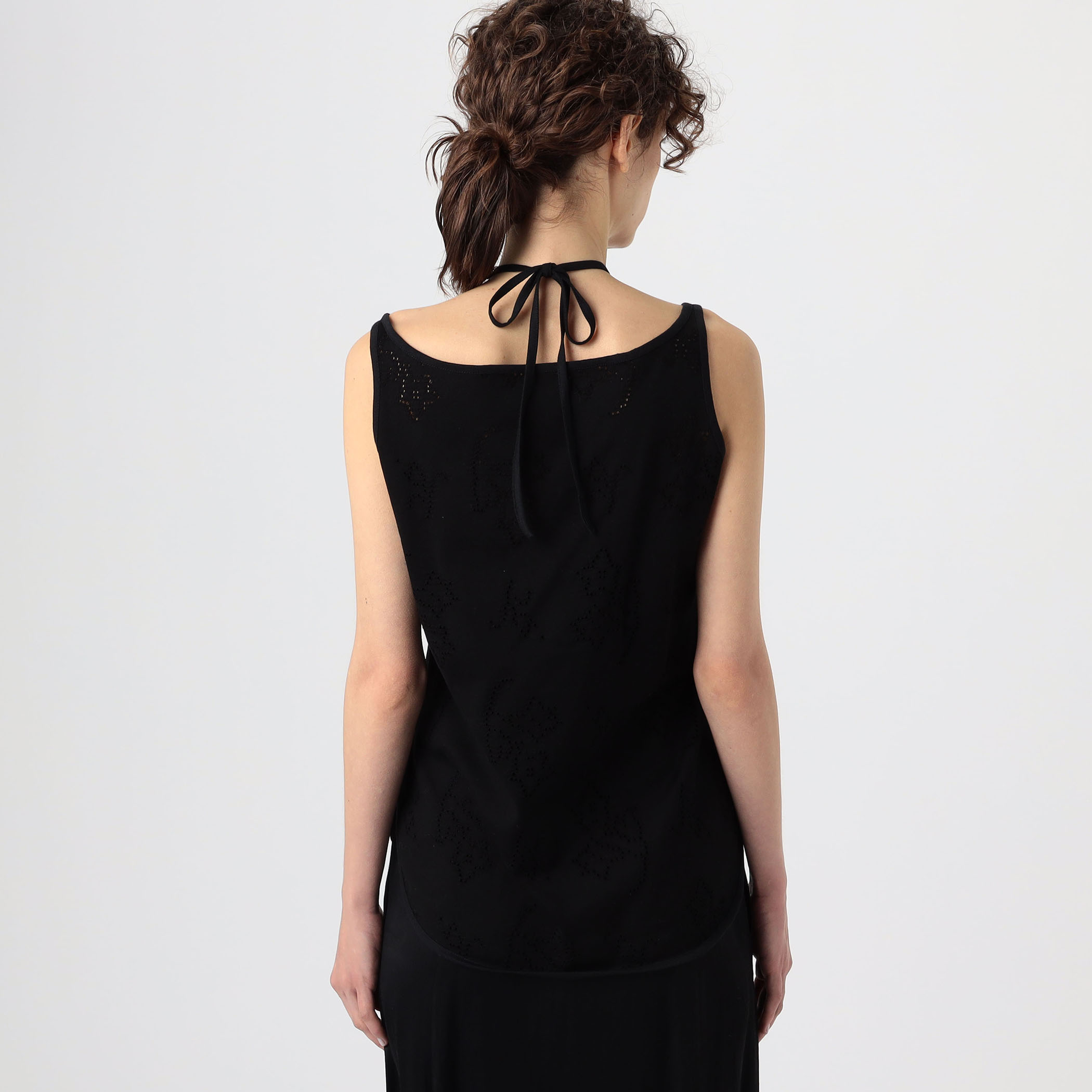 Mame Kurogouchi Eyelet Jersey Jacquard Sleeveless Top