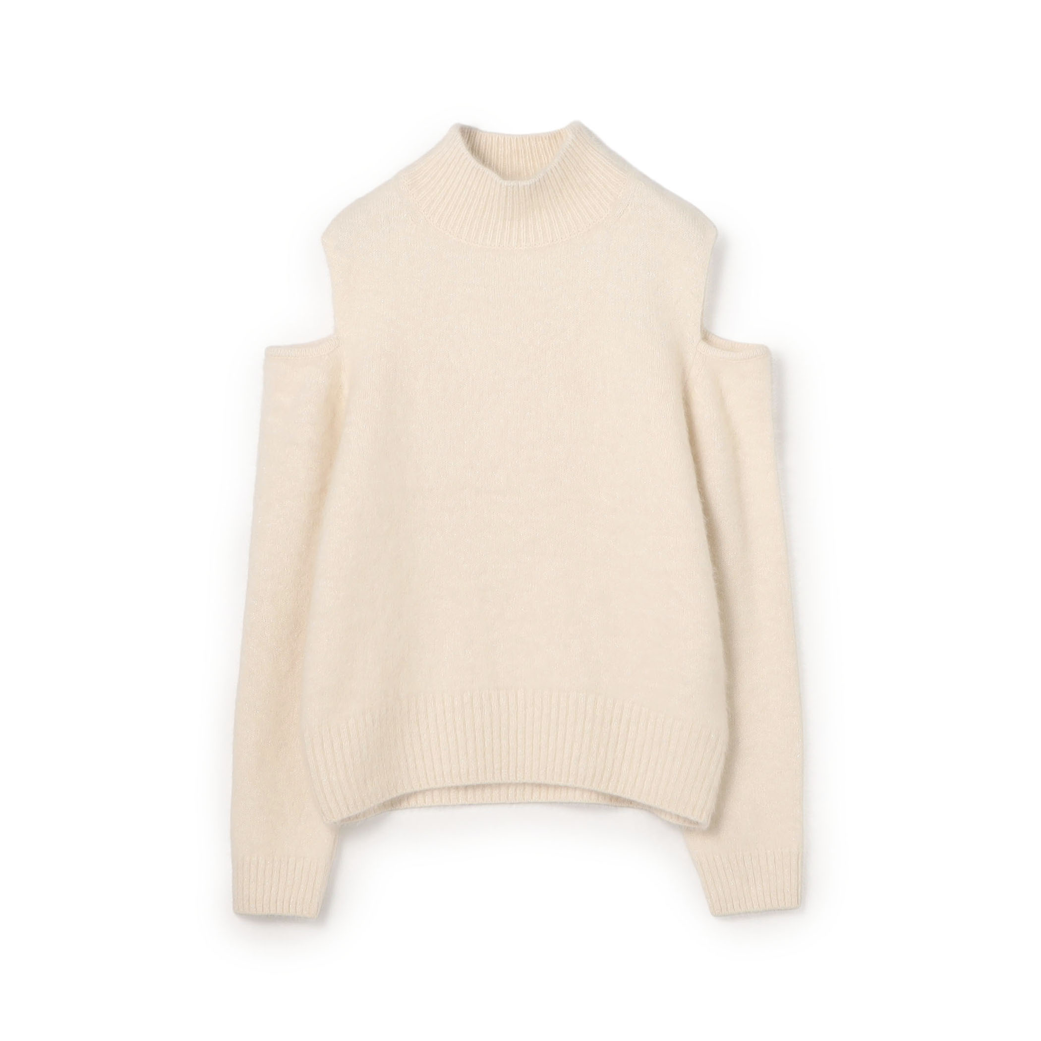 【WEB先行予約】フォックスカシミヤブレンド オープンショルダープルオーバー