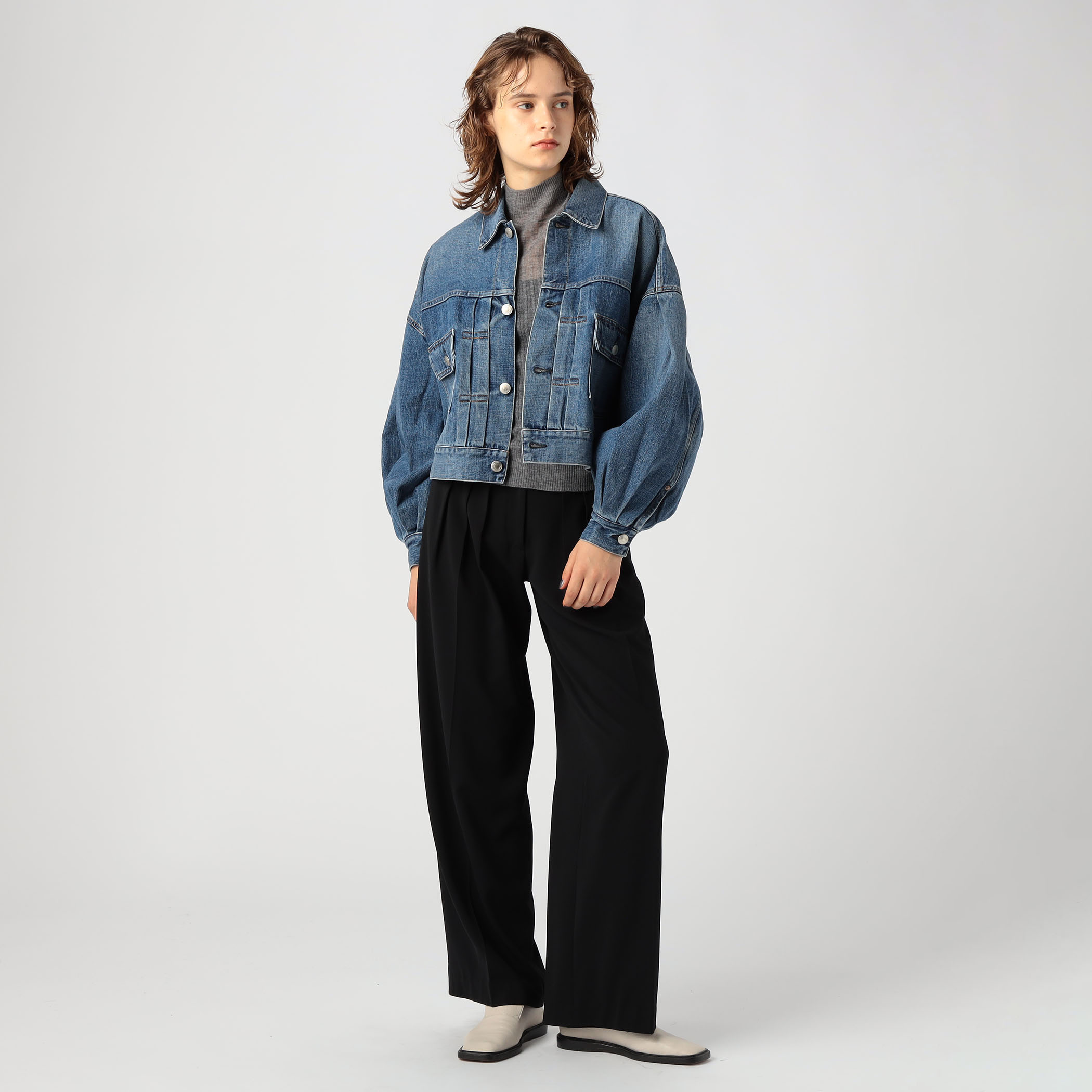 HYKE BALLON DENIM JACKET｜トゥモローランド 公式通販