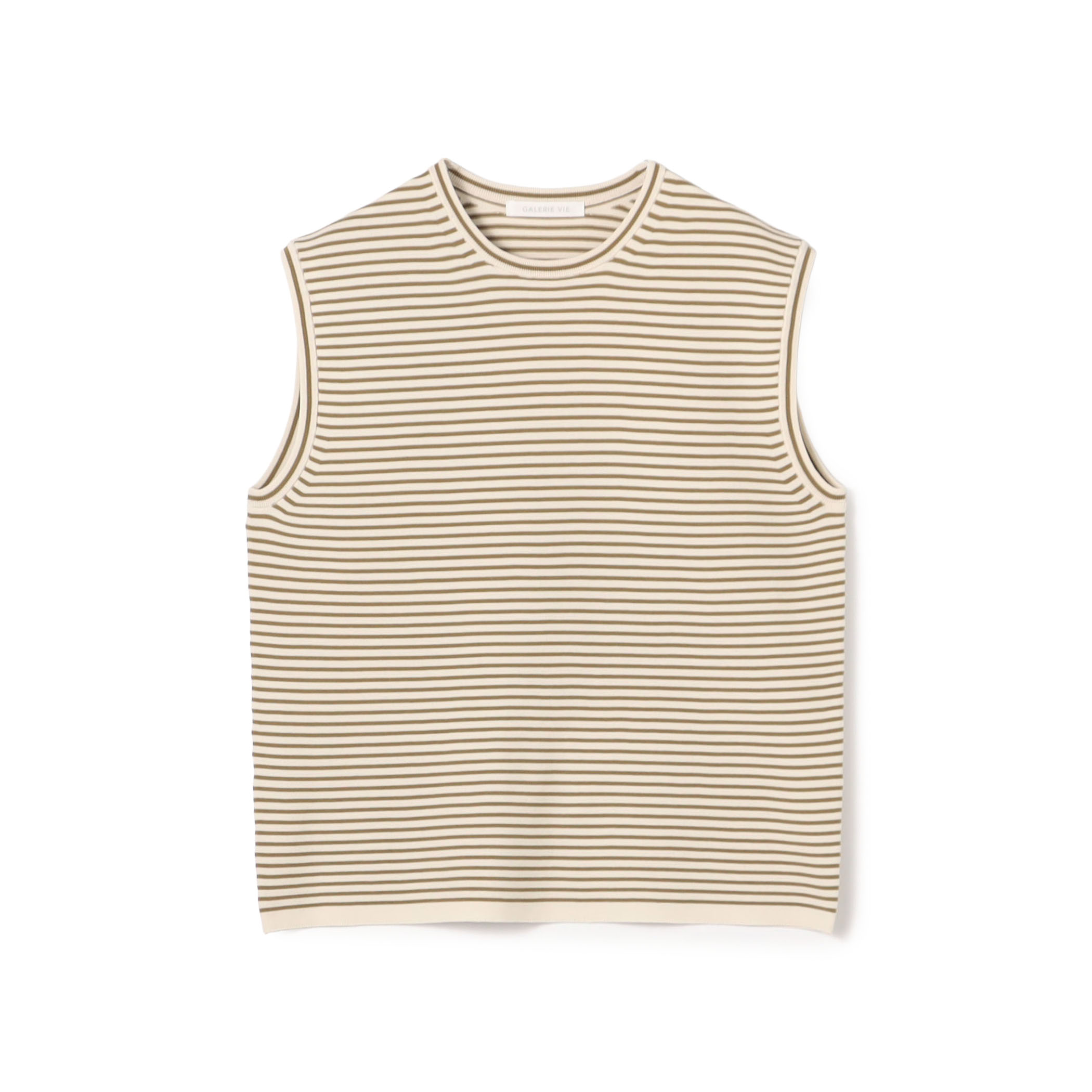 クレープコットンガーター ノースリーブプルオーバー