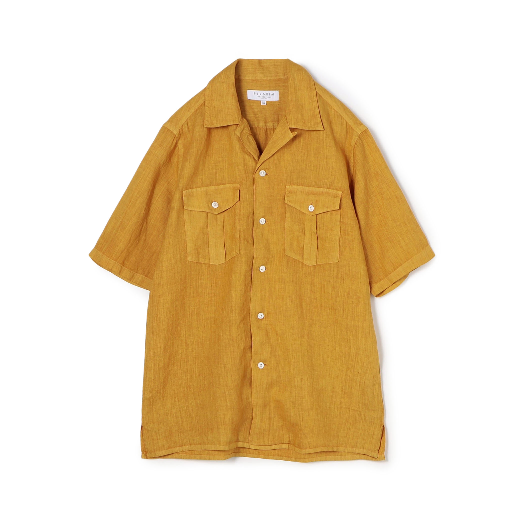 リネン ダブルポケットハーフスリーブシャツ