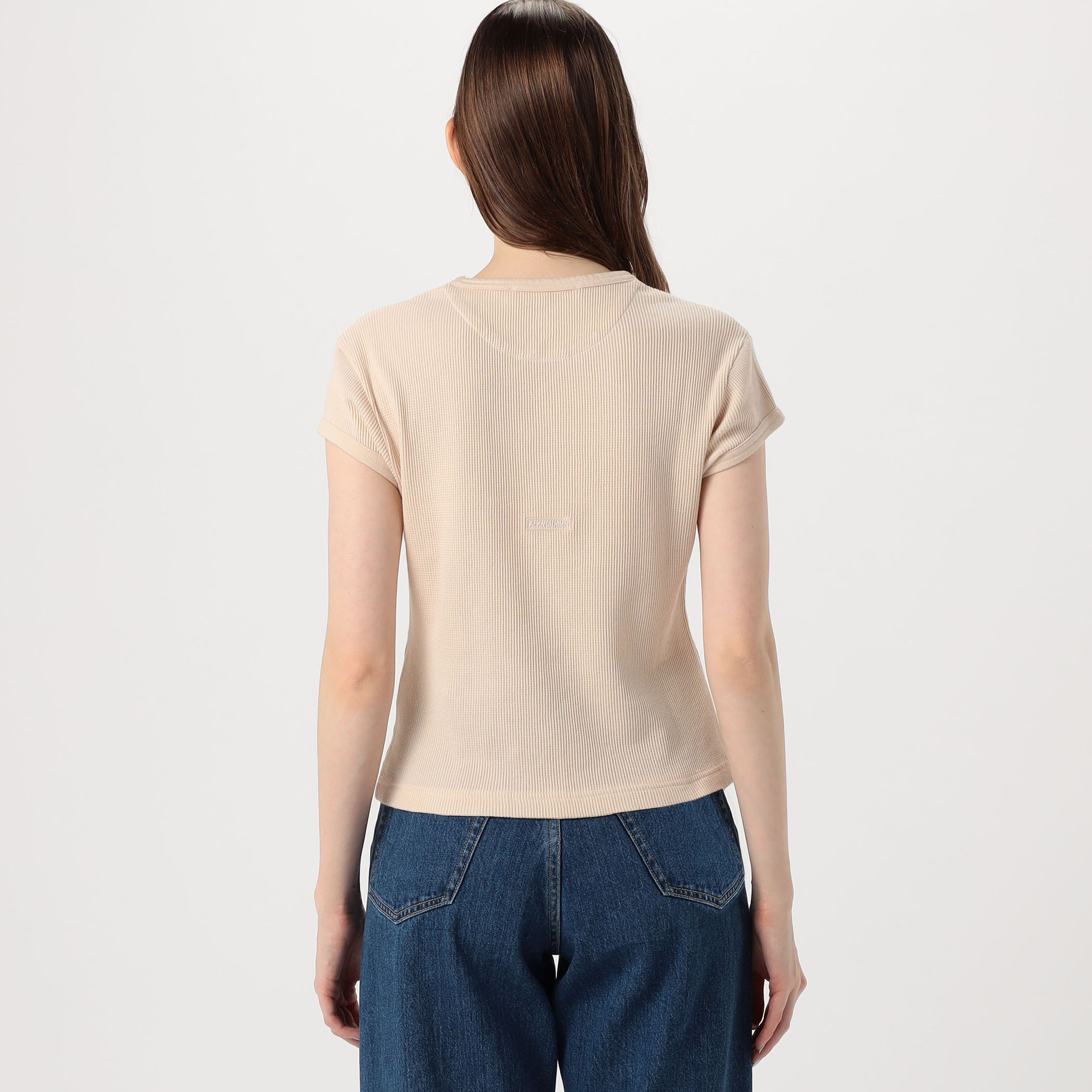 aco✦美品✦マークアンドロナ✦2024春夏ノースリーブフリルポロシャツ スモールフラワープリントクールマックスカノコシャツ (WOMENS)