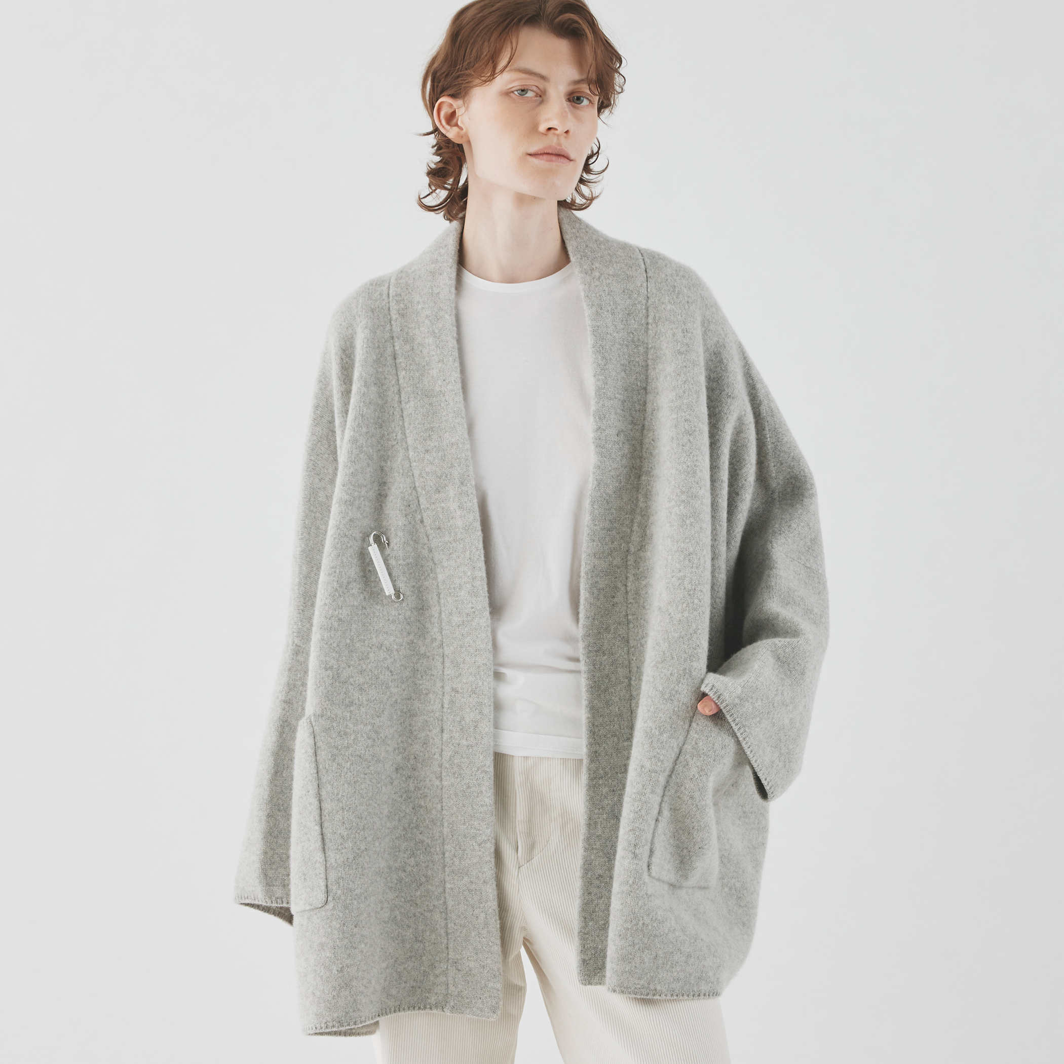 【中古】ギャルリーヴィー トゥモローランド 24AW ラムズウール ガウンジャケット コーディガン F グレー レディース ラムズウール ガウンジャケット｜トゥモローランド 公式通販