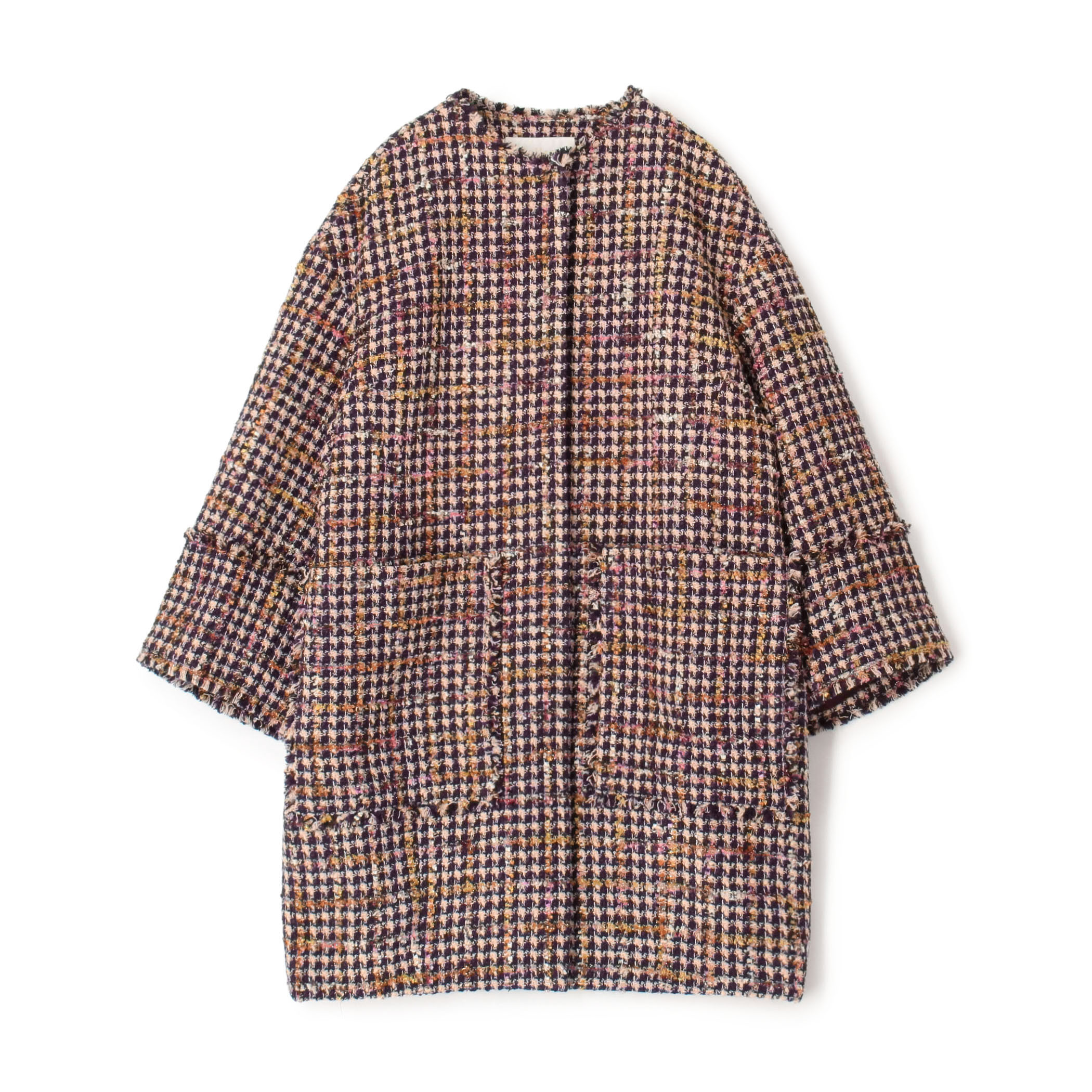 ■フィルムヤーンツイード コクーンコート