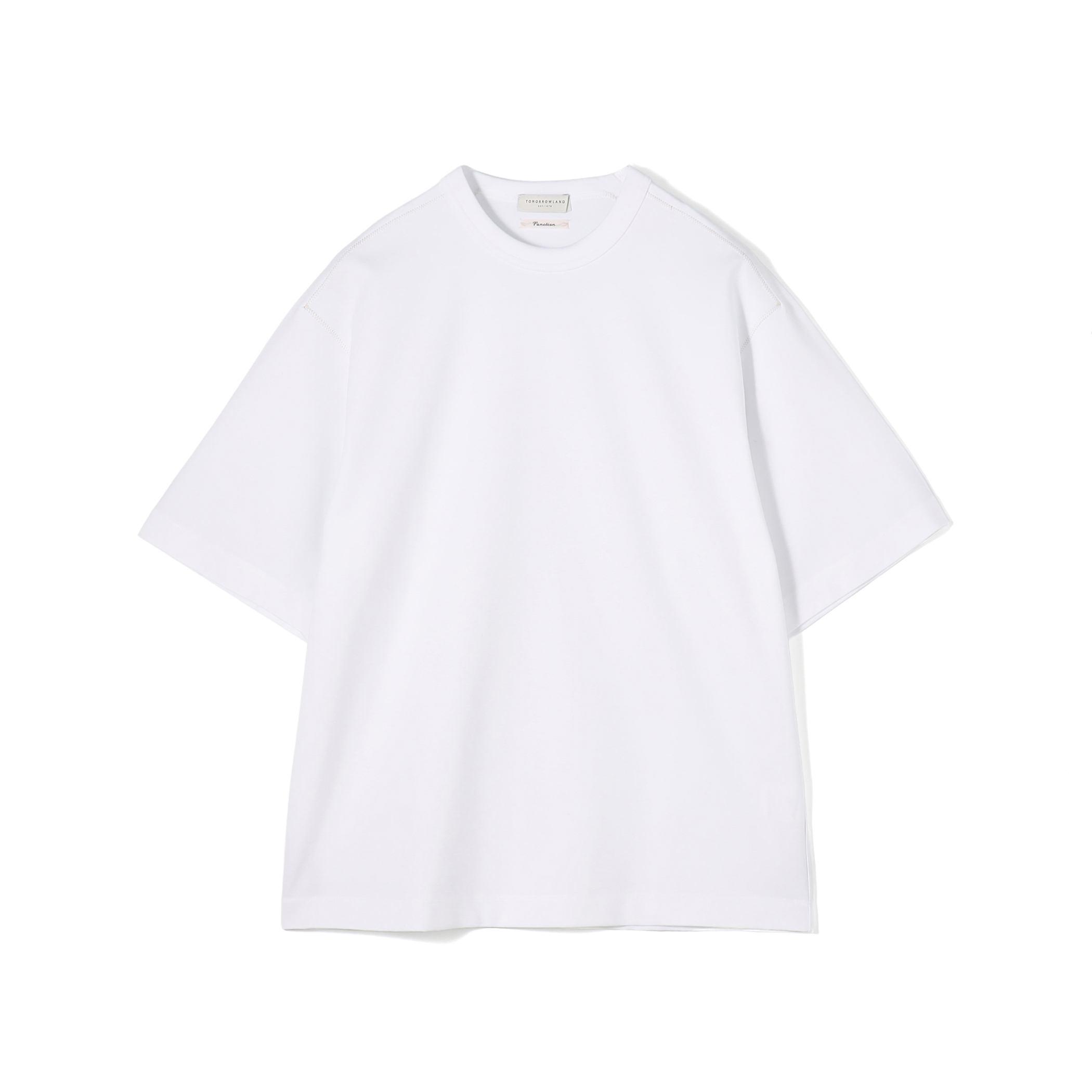 【接触冷感・吸水速乾】コットンポリエステルポンチ クルーネックTシャツ