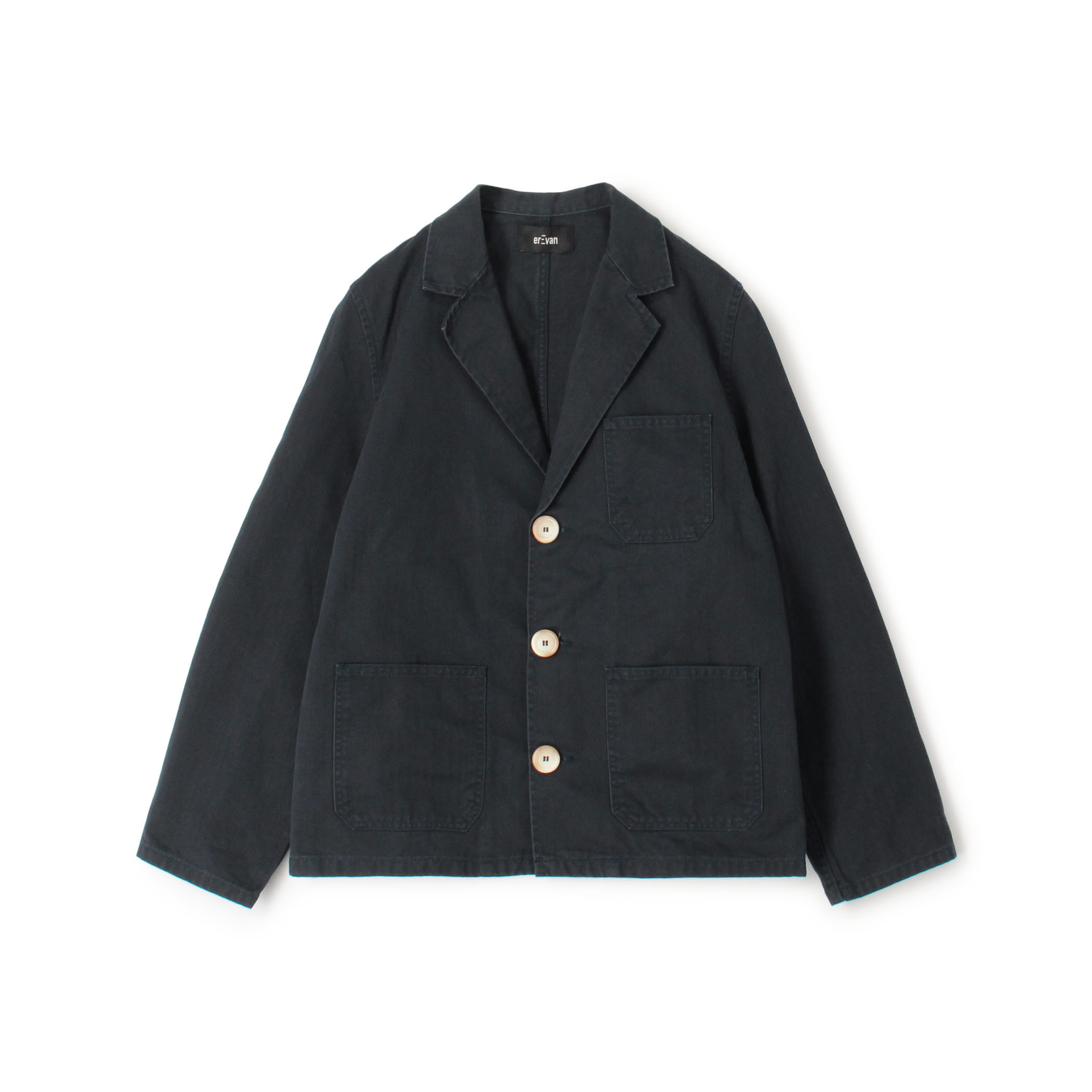 erEvan LA PONCHE JACKET コットンヘリンボーン 3Bジャケット