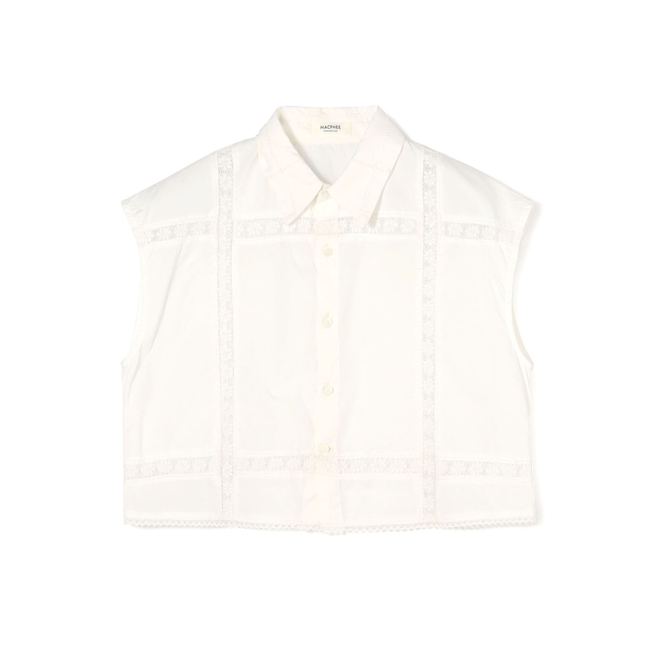 スーピマコットン レースコンビコンパクトシャツ