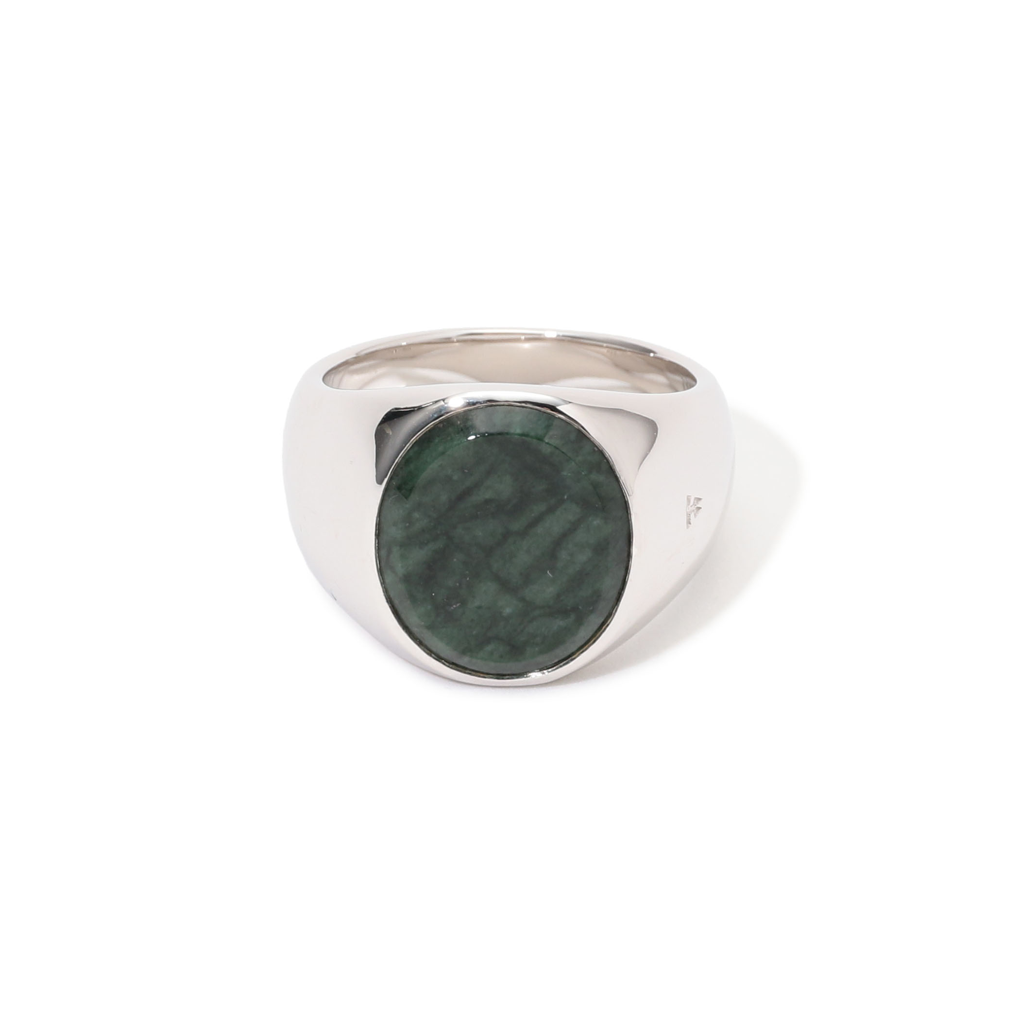 TOM WOOD OVAL GREEN MARBLE リング