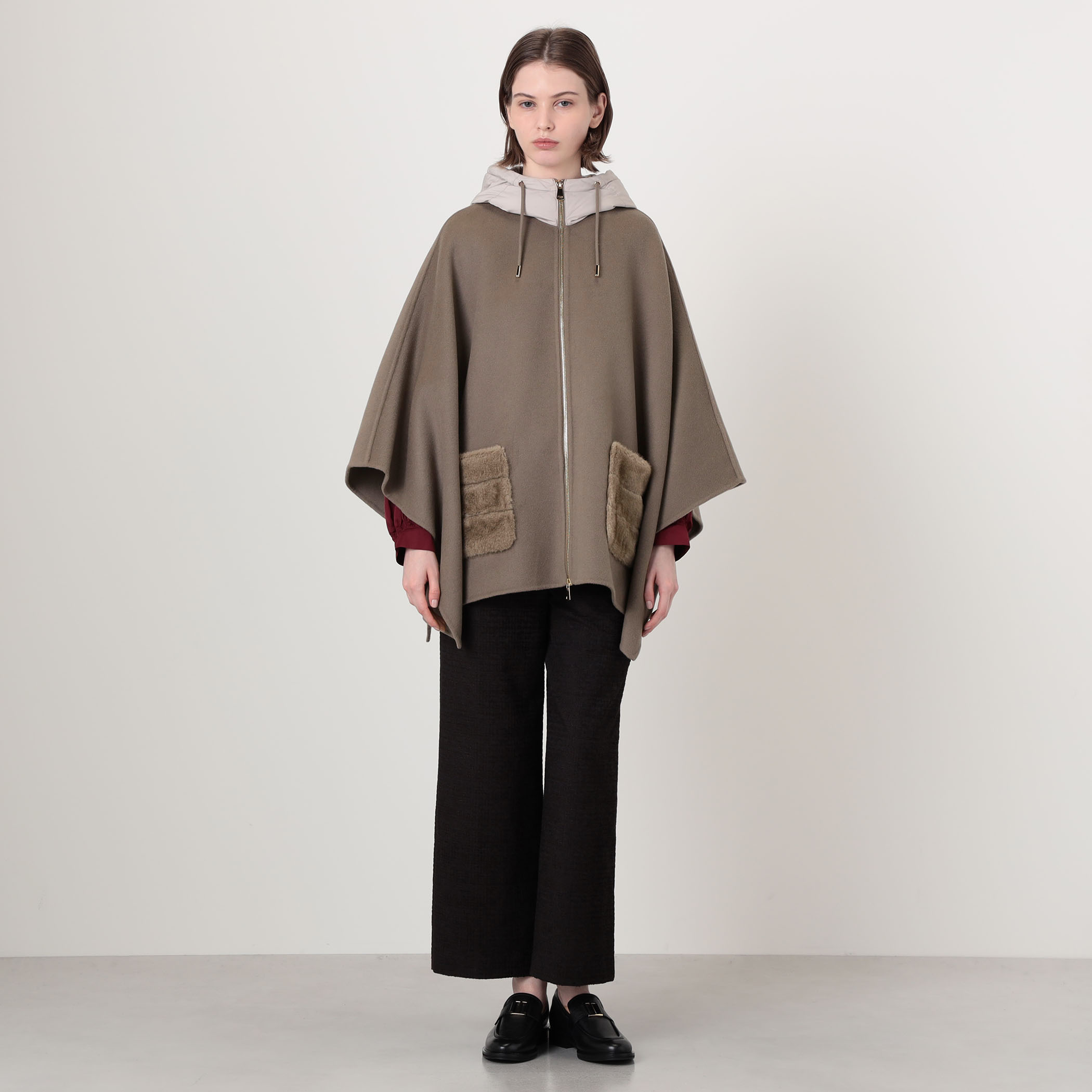 一部展開店舗限定】my WHITE コンビネーションケーブル コート