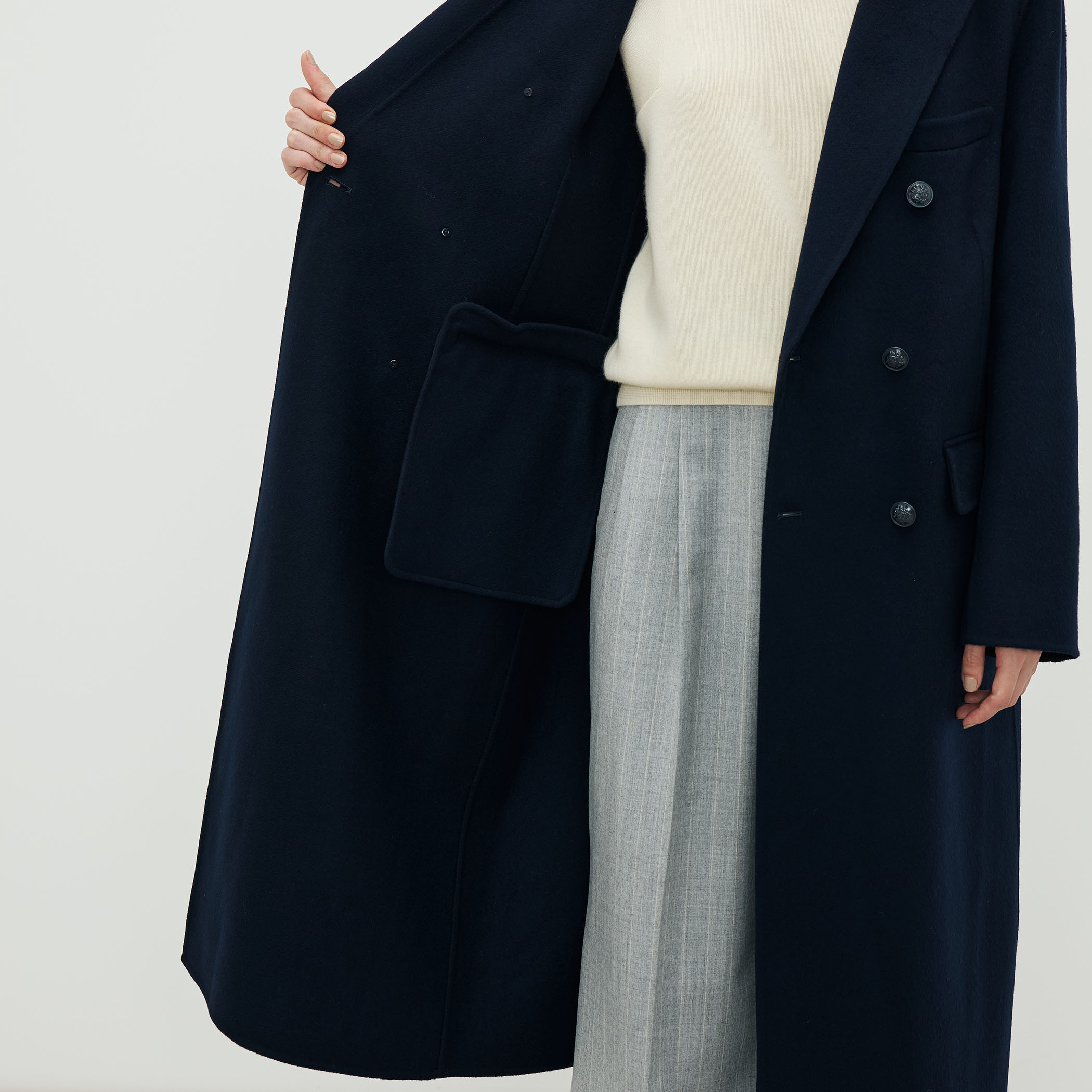 カシミヤダブルフェイス ロングコート｜トゥモローランド 公式サイト