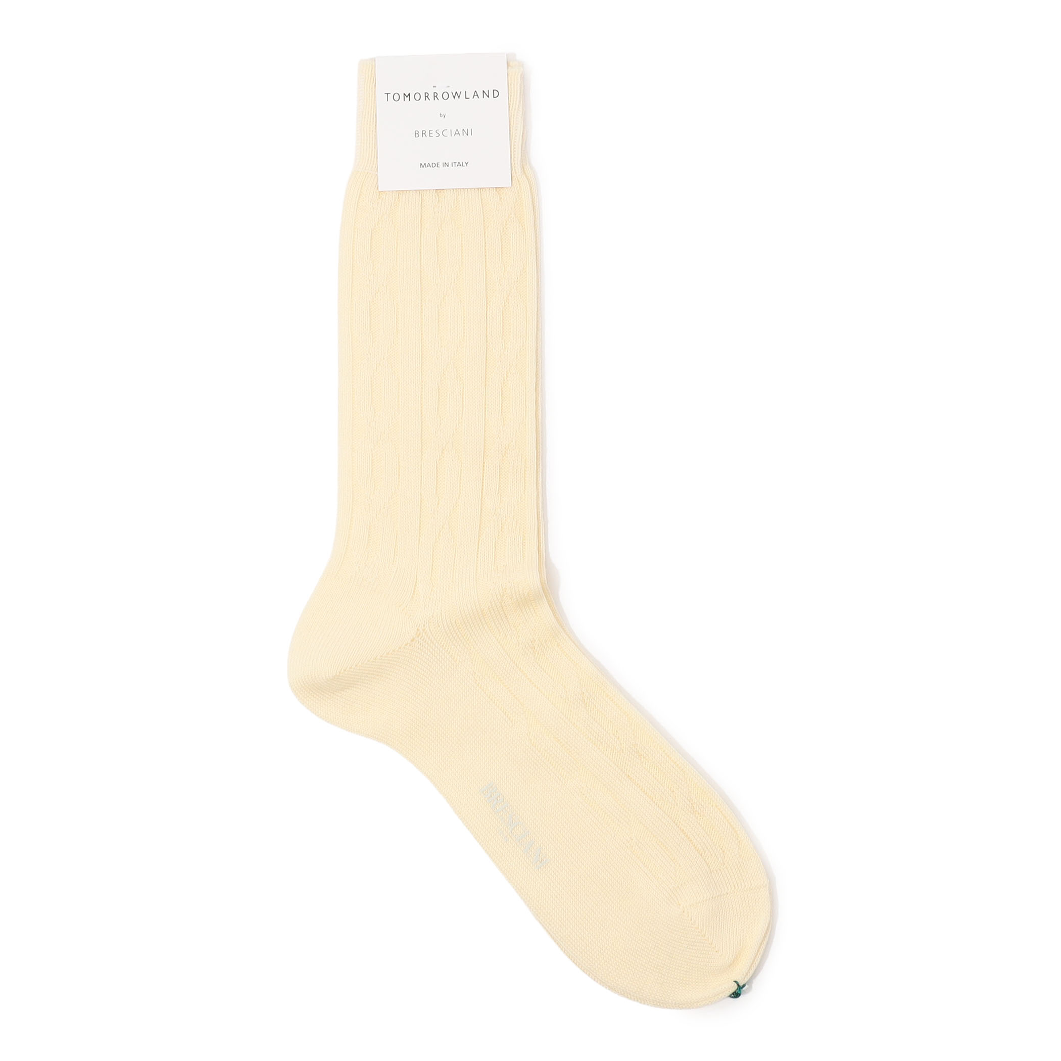【別注】BRESCIANI ウール ケーブルソックス