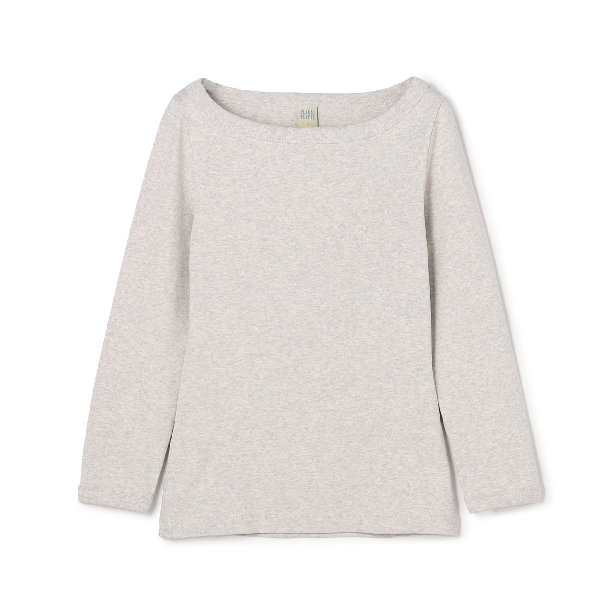 FLORE FLORE STEFFI TEE コットン ボートネックTシャツ