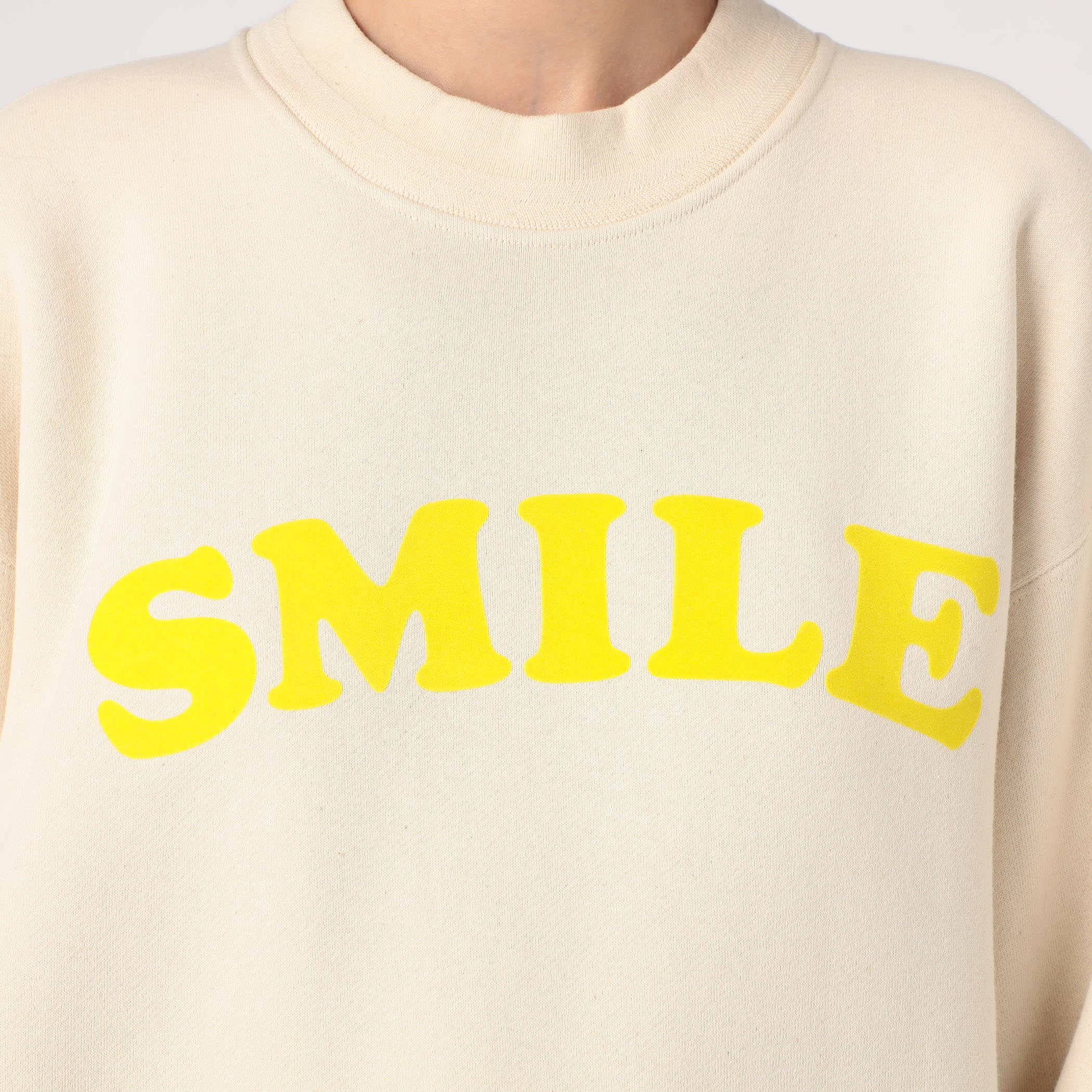 UNION LAUNCH FLOCKY PRINT SMILE スエット プルオーバー