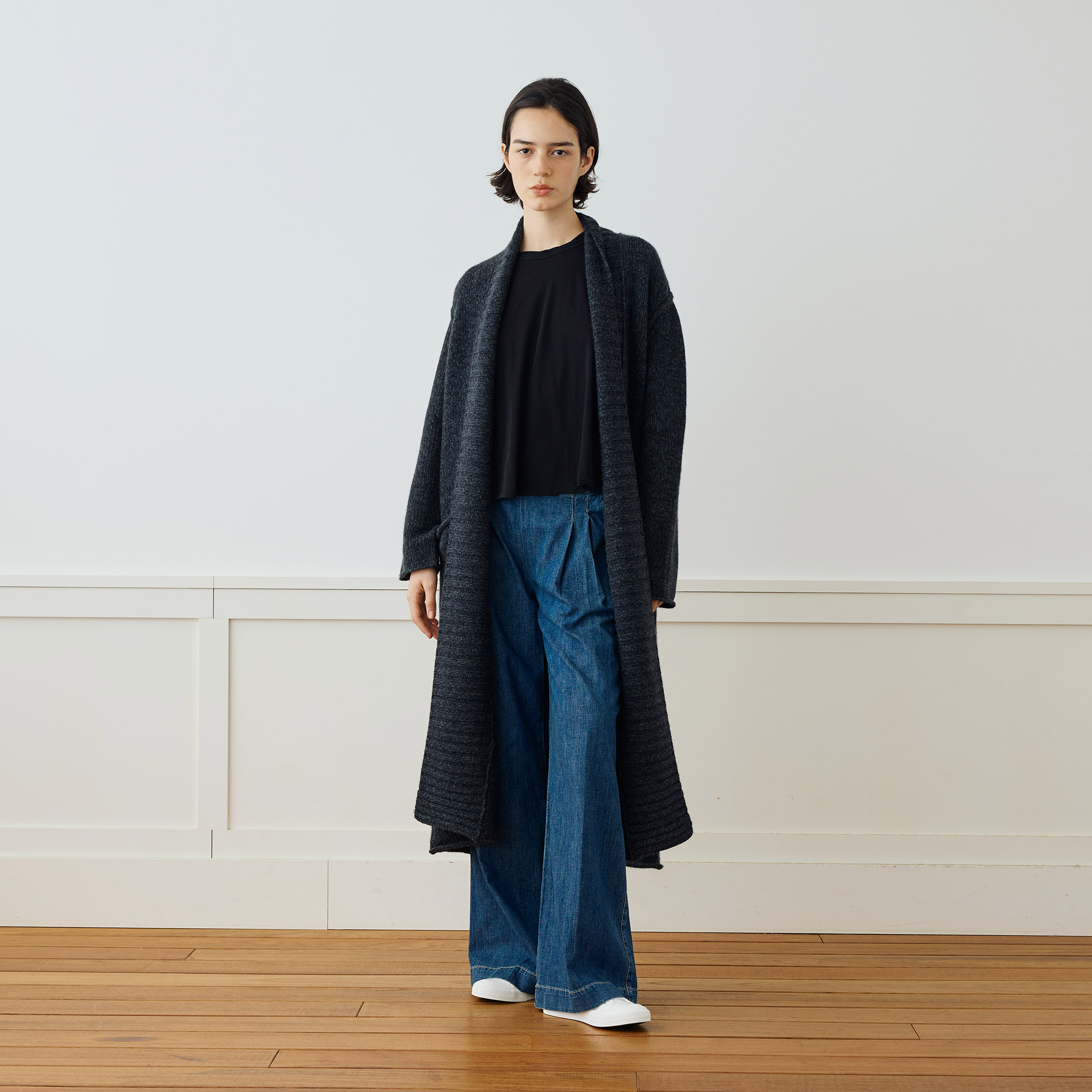 リサイクルカシミヤ ショールカラーコート WRBC2624｜トゥモローランド