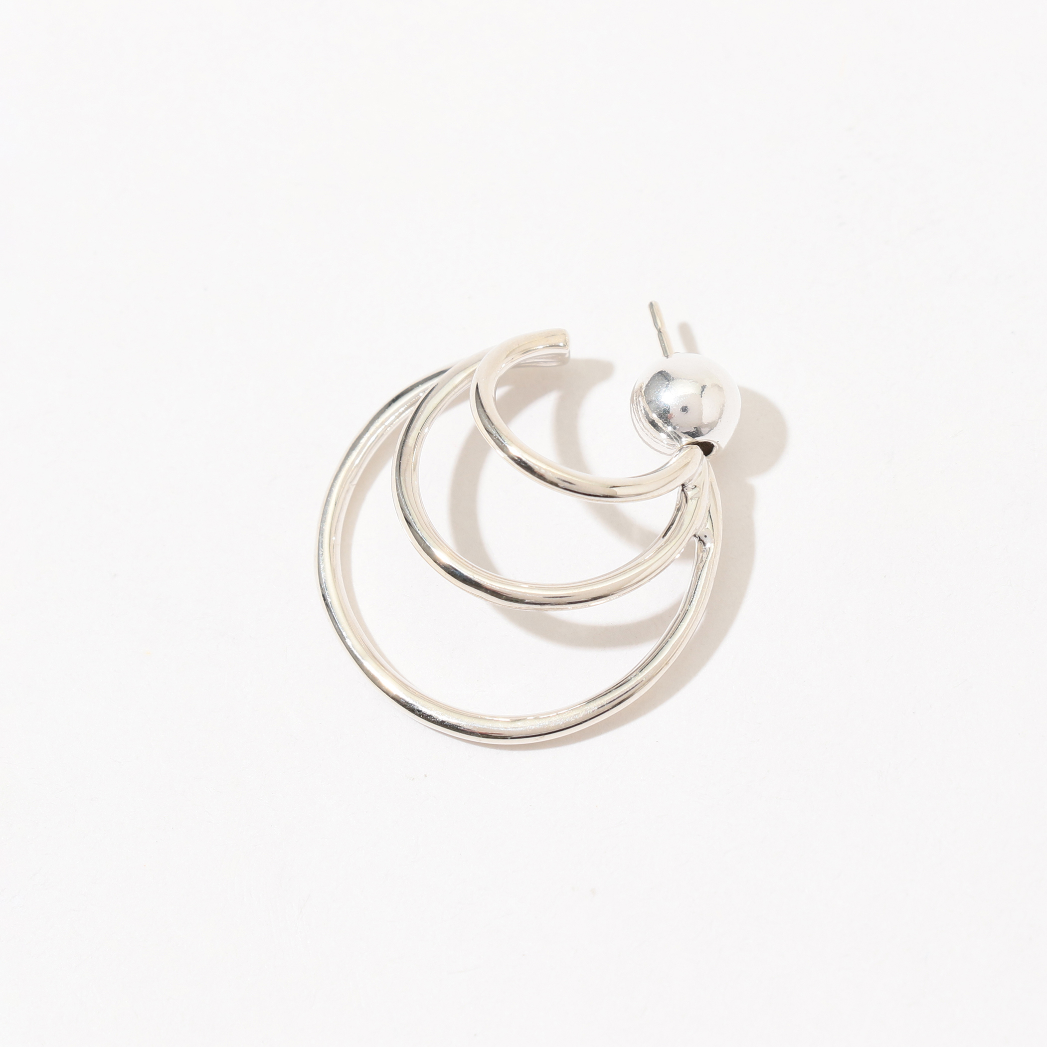 SOPHIE BUHAI シルバー トリプルレイヤードフープピアス