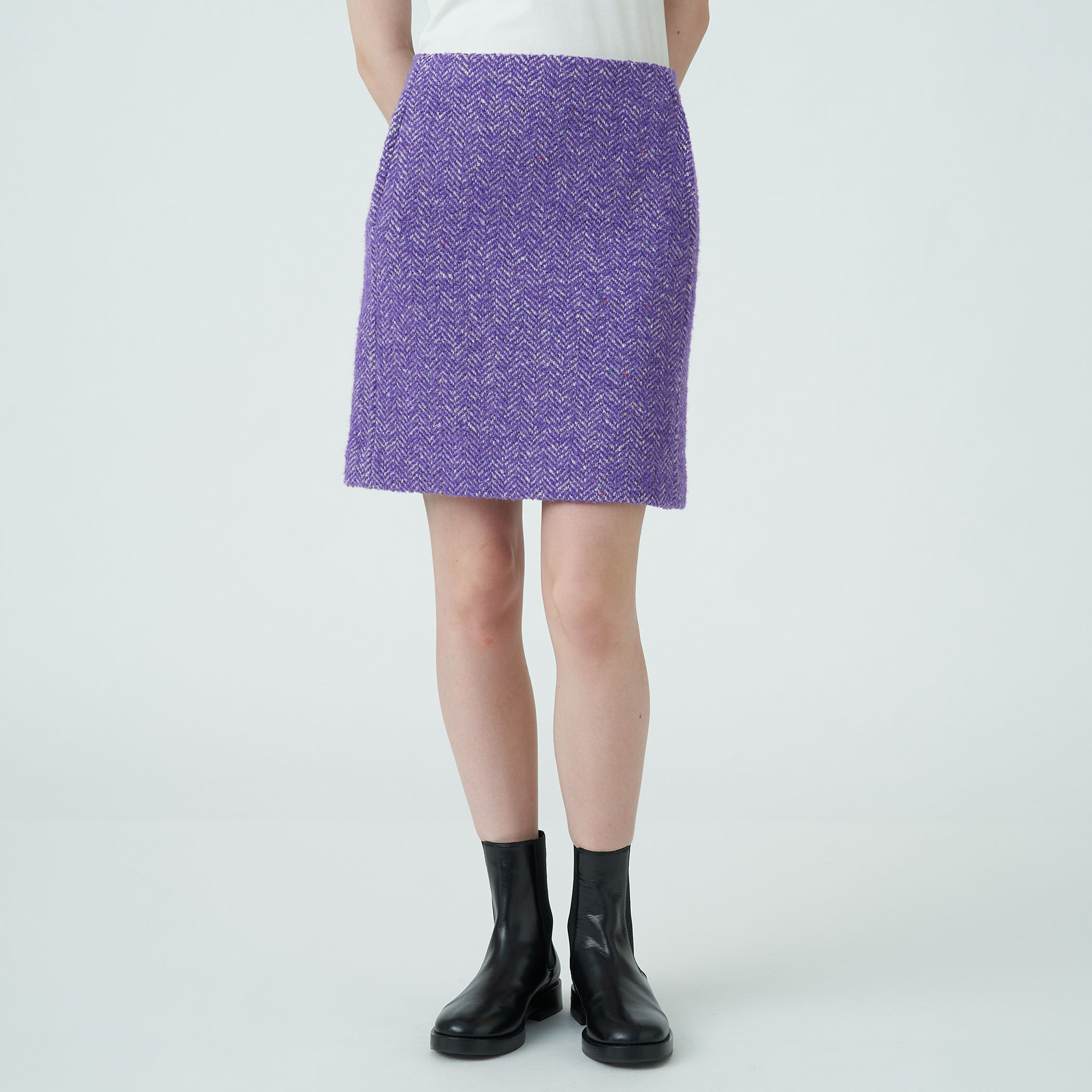 ヘリンボーンツイード ミニスカート｜トゥモローランド 公式通販