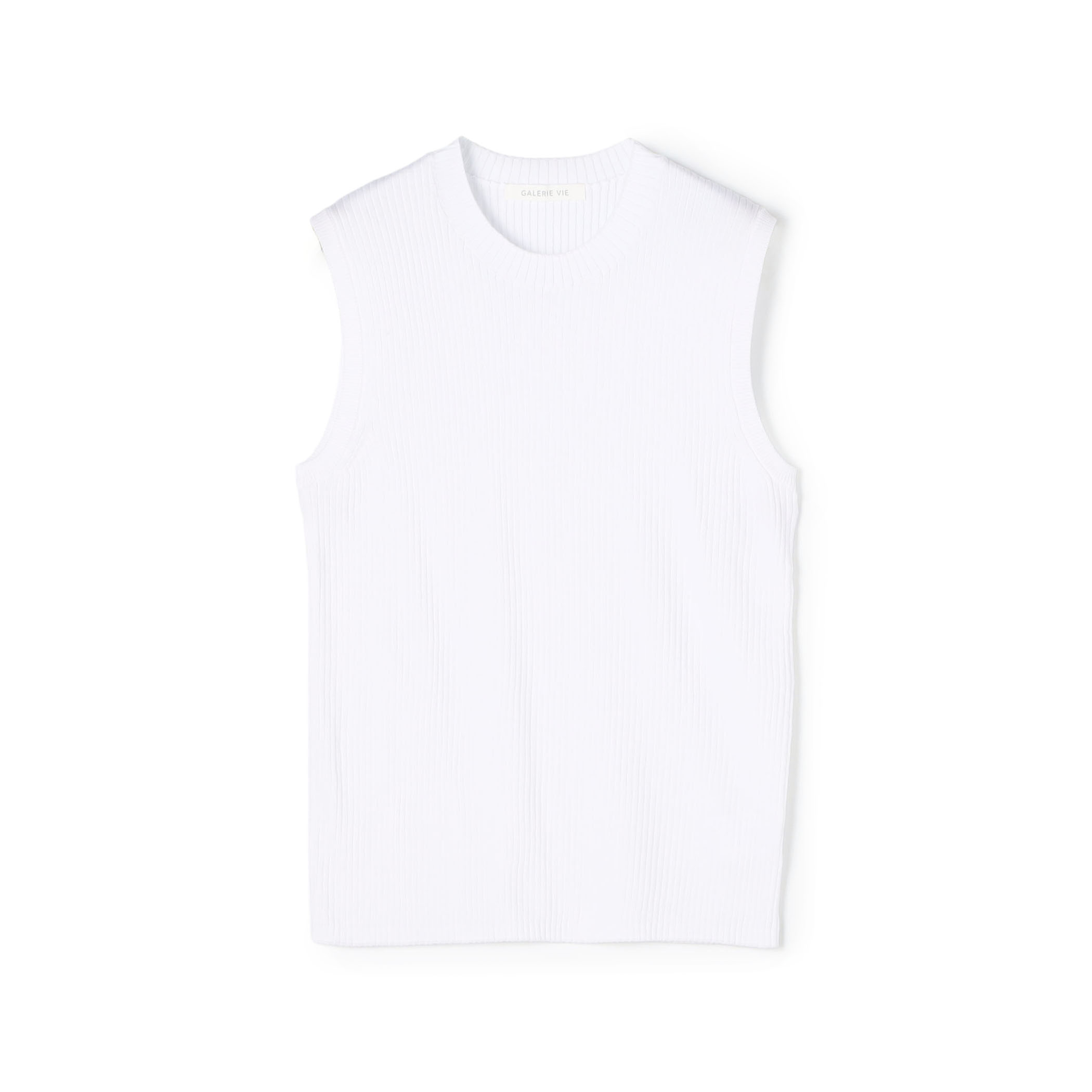 ギザコットンリブノースリーブプルオーバー