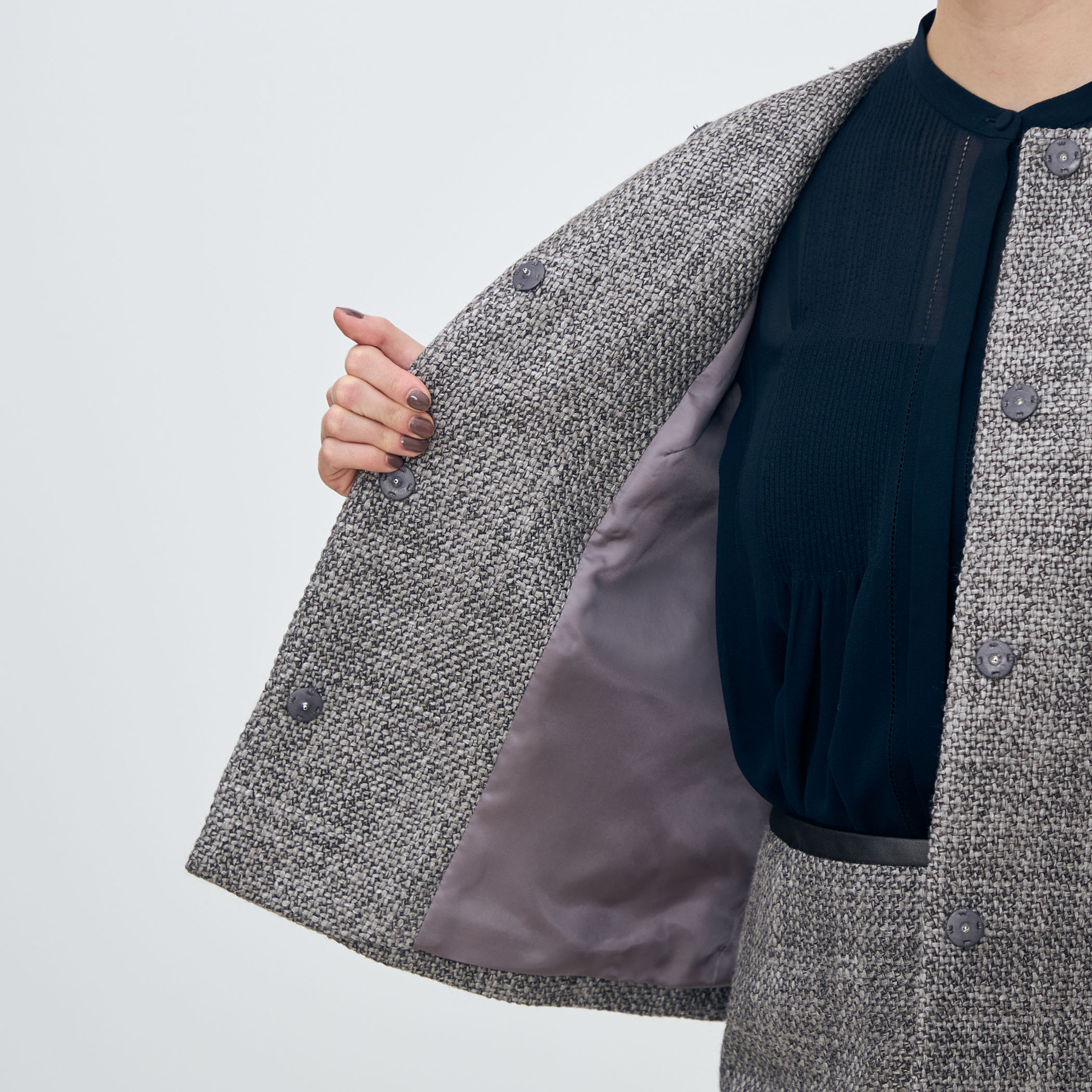 TOMORROWLAND ロービングツイード クルーネックジャケット ロービングツイード クルーネックジャケット | maison TOMORROWLAND