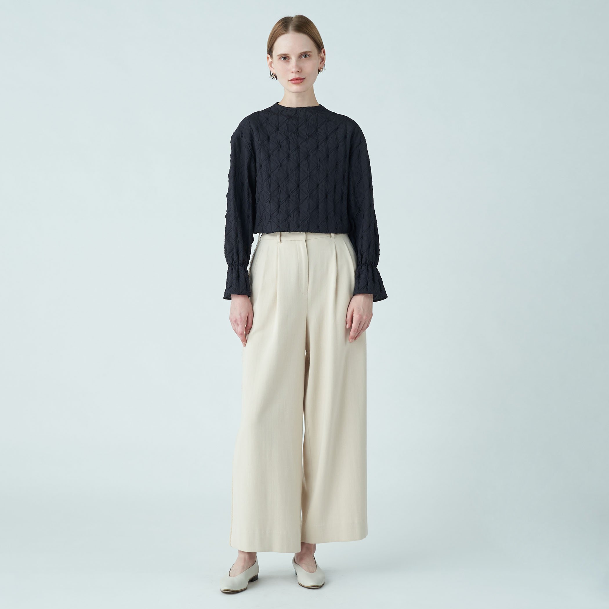 BALLSEY トゥモローランド キカエンボスステッチ ビルドネックプルオーバー キカエンボスステッチ ビルドネックプルオーバー