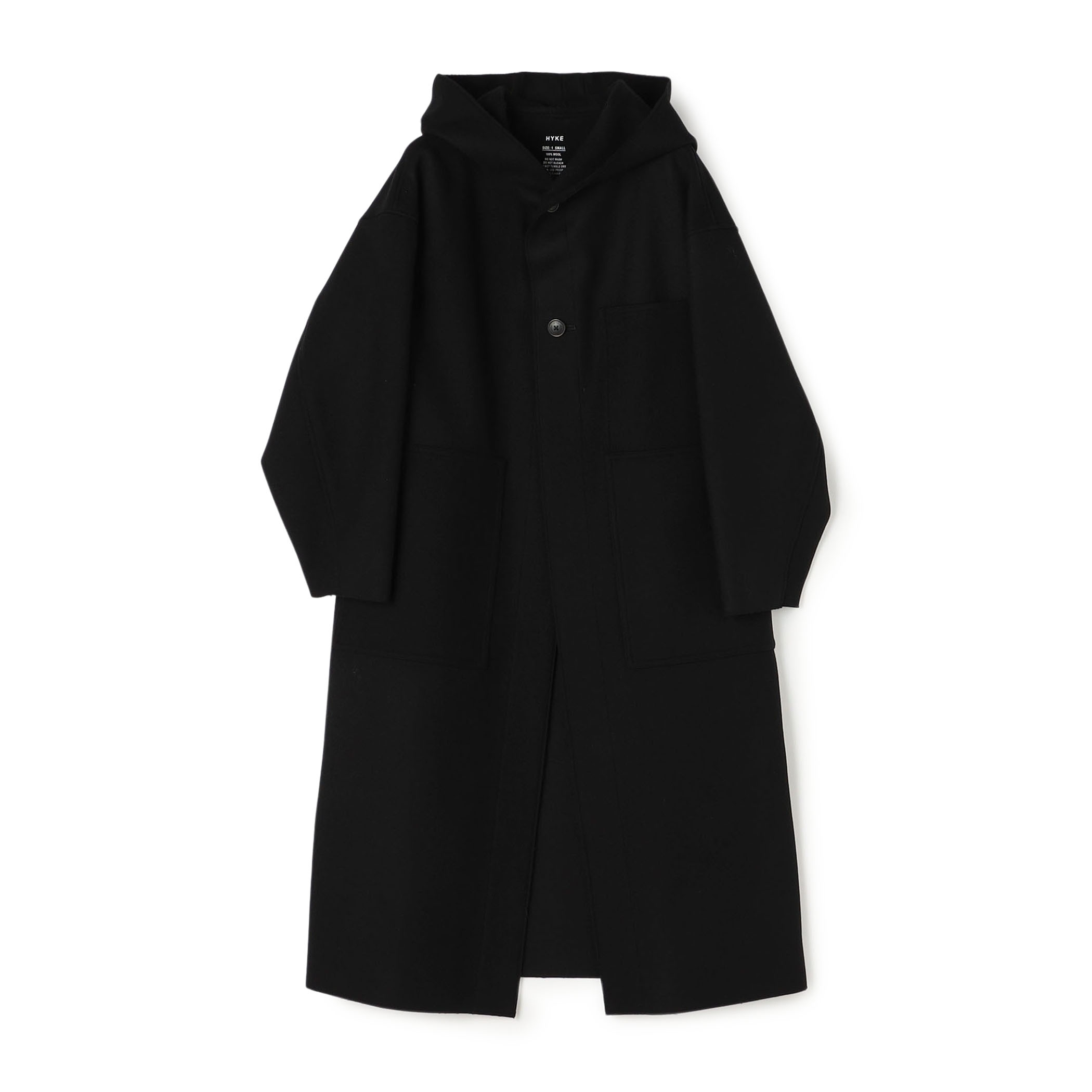HYKE MELTON HOODED COAT