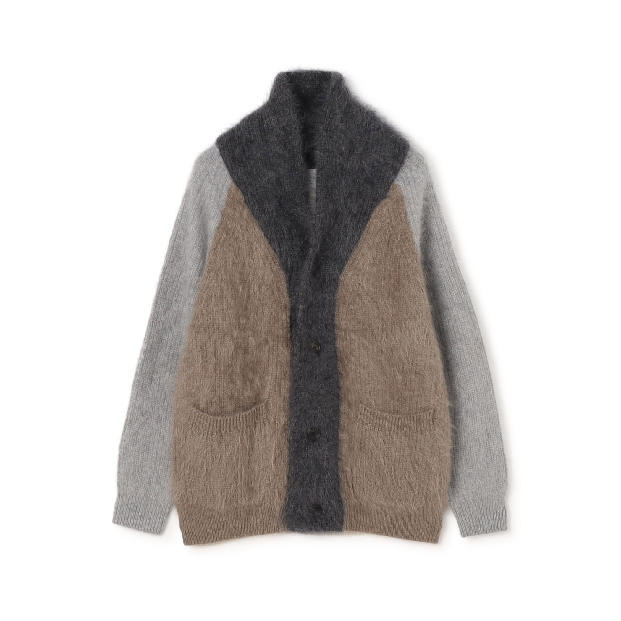 【WEB先行予約】TOMORROWLAND tricot ウールファー ショールカラーカーディガン