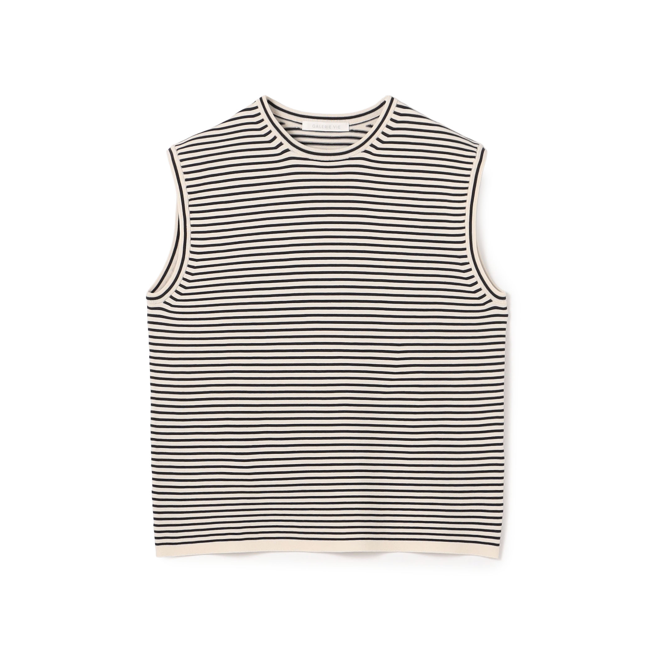 クレープコットンガーター ノースリーブプルオーバー