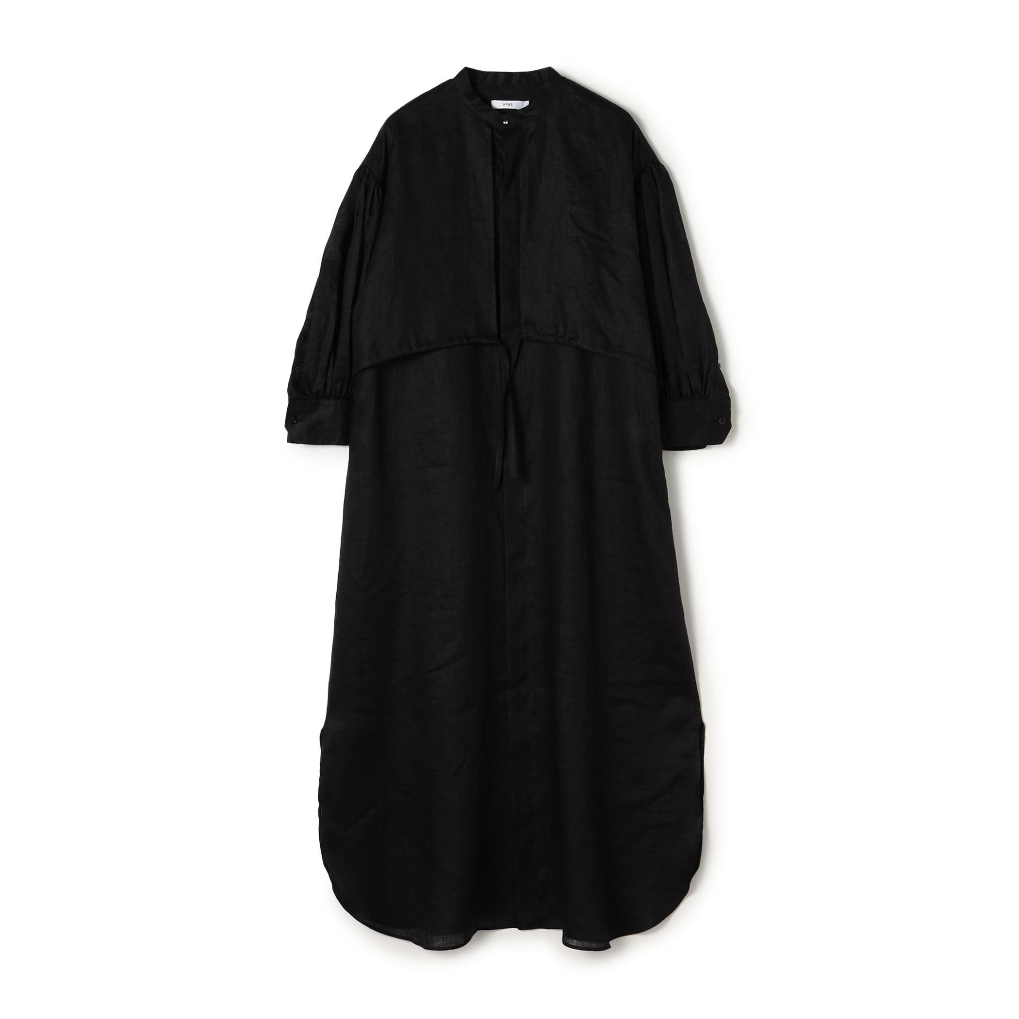 HYKE LINEN BALLOON SLEEVE DRESS リネンワンピース