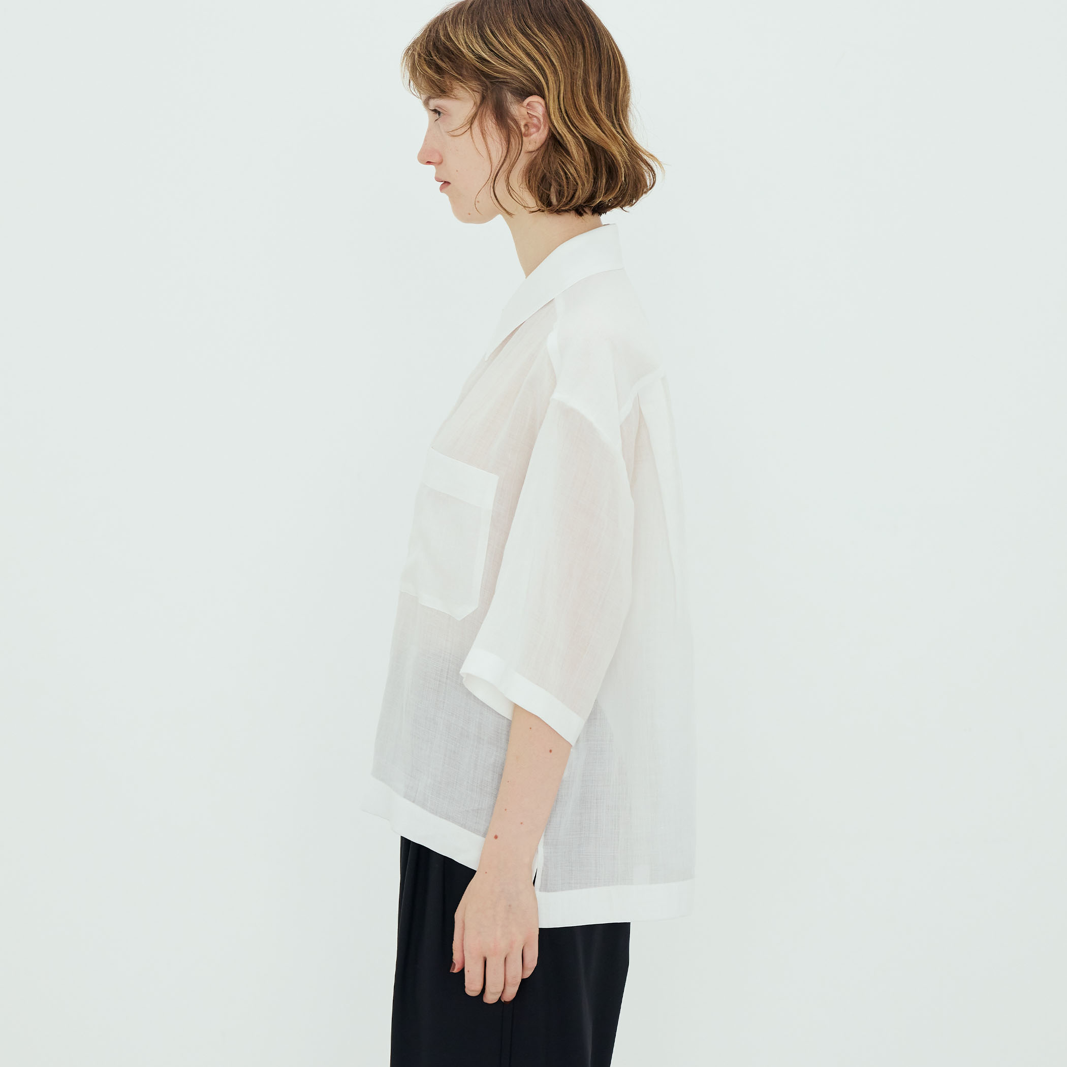 【21AW】アパルトモン ラミーハーフスリーブシャツ ブラック L'Appartement DEUXIEME CLASSE - アパルトモンL'Appartement