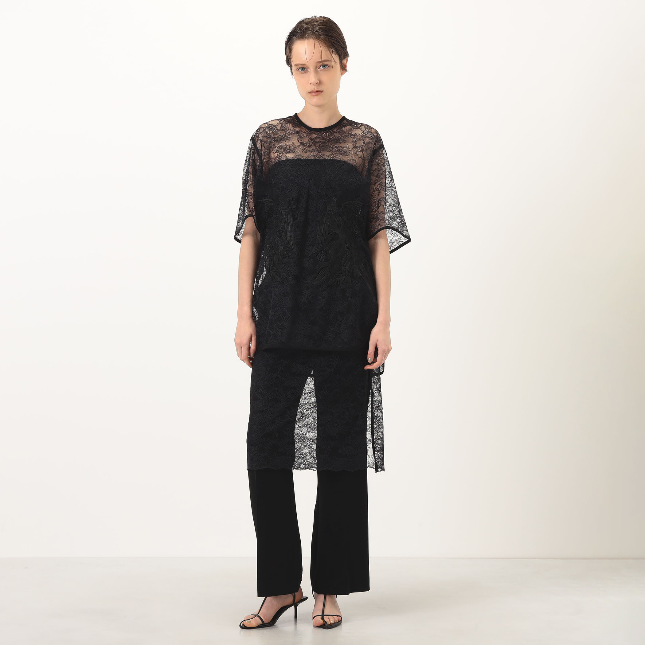 Mame Kurogouchi Raschel Lace Layered Trousers レースレイヤード