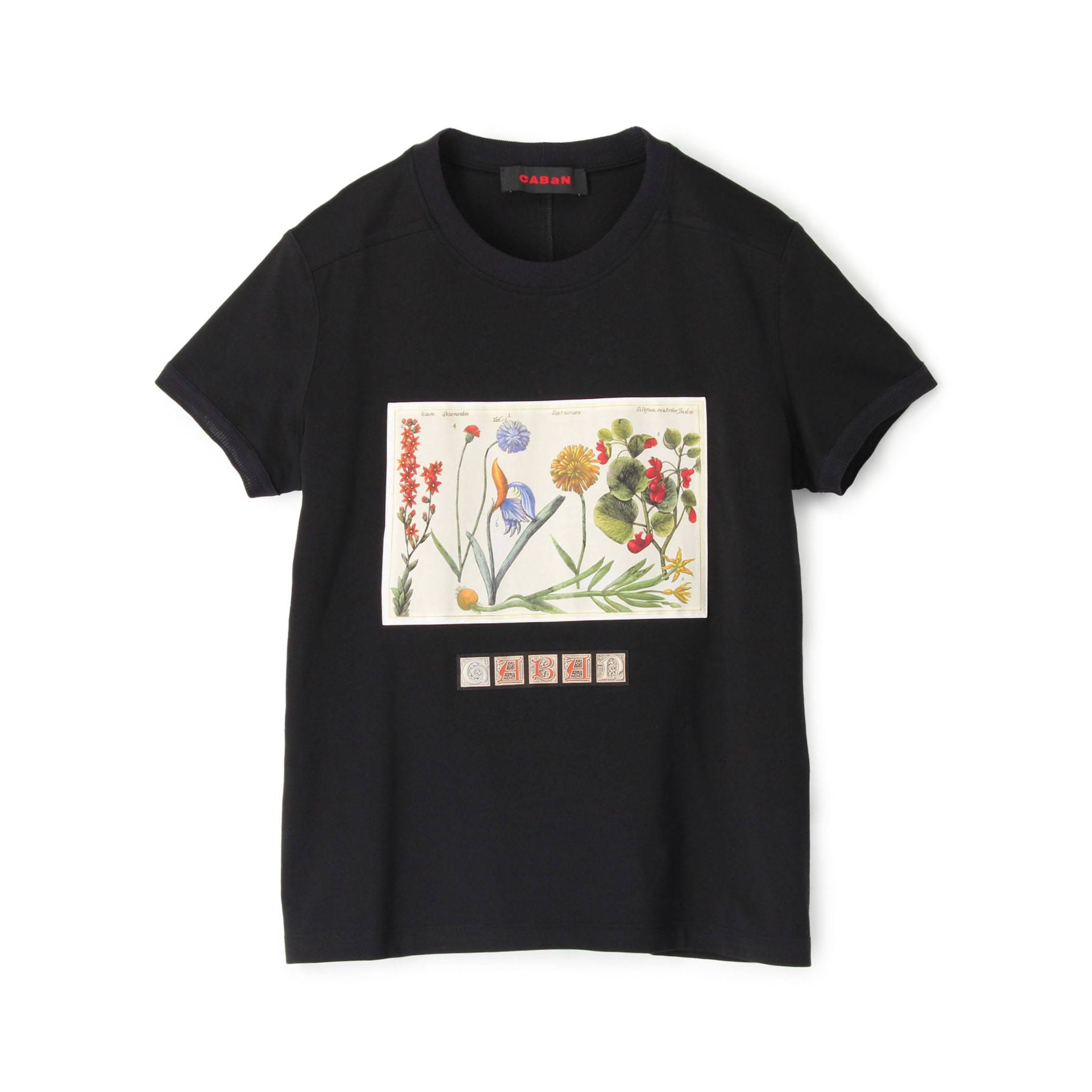 CABaN スビンコットン パレルモフラワープリントTシャツ