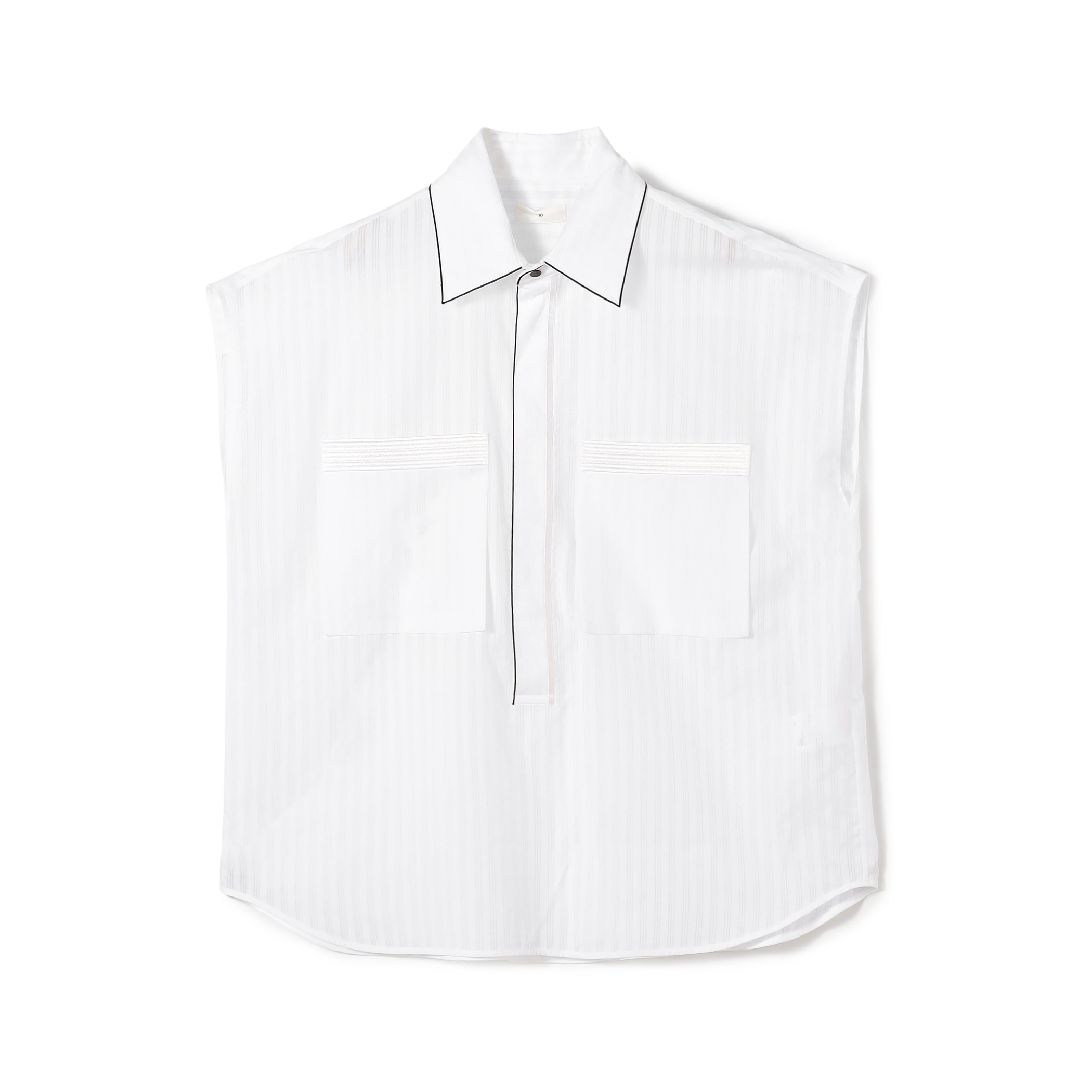 TOMORROWLAND.B Cotton Shadow Stripe Sleeveless Shirts