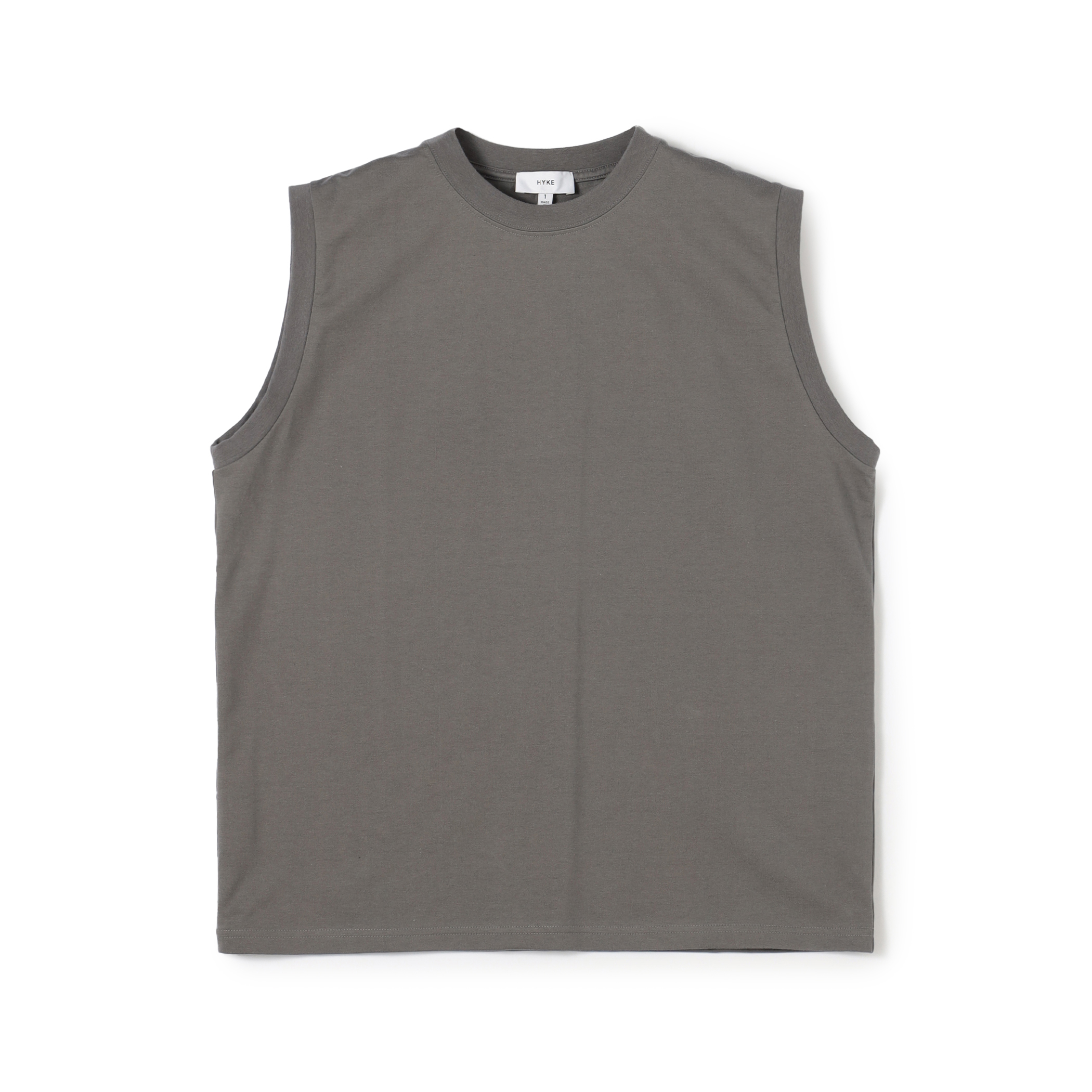 HYKE SLEEVELESS-TEE/BIG FIT コットン ノースリーブプルオーバー