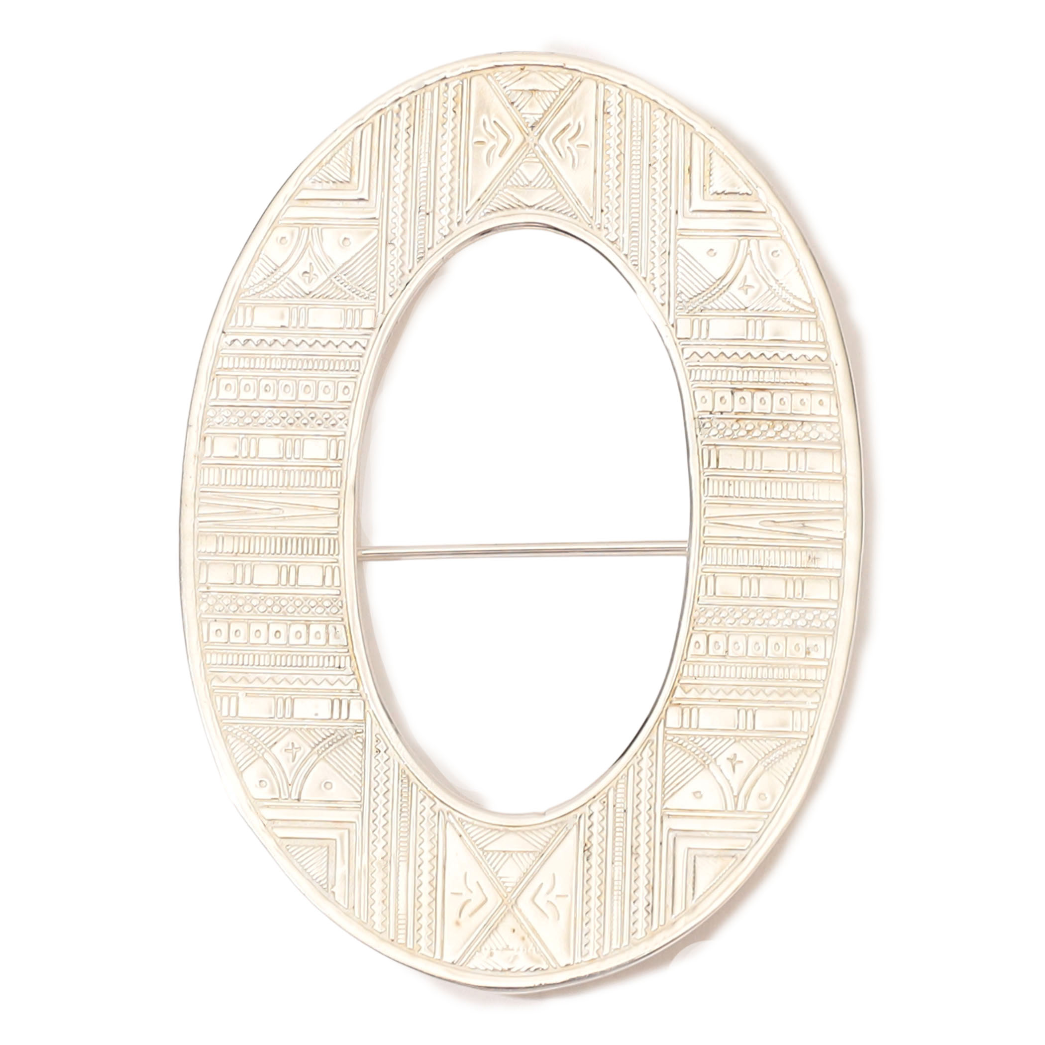 ADRAR Oval シルバー ピンブローチ