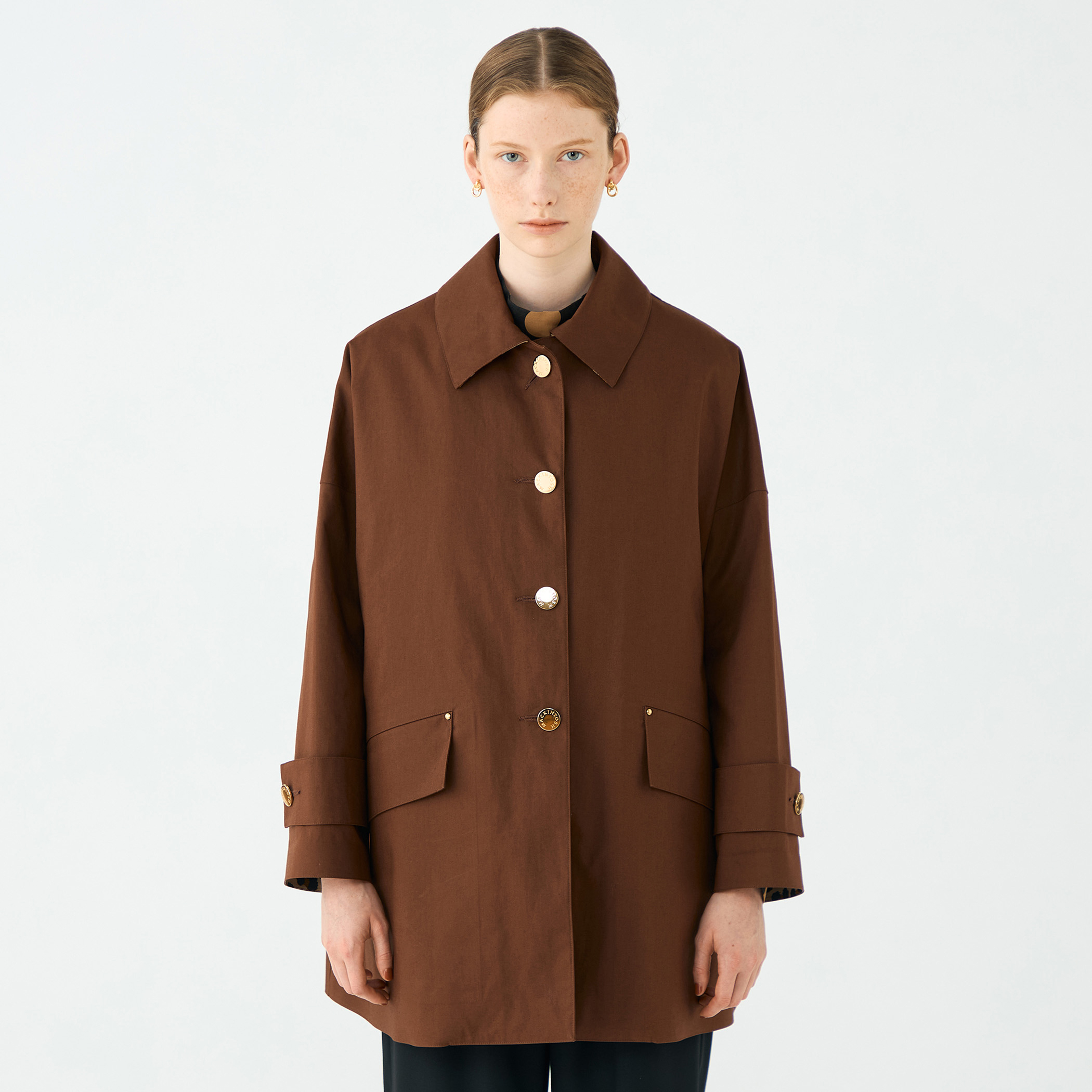 MACKINTOSH マッキントッシュ コート ブラウン 別注】MACKINTOSH HUMBIE MIDI RAINTACK コート