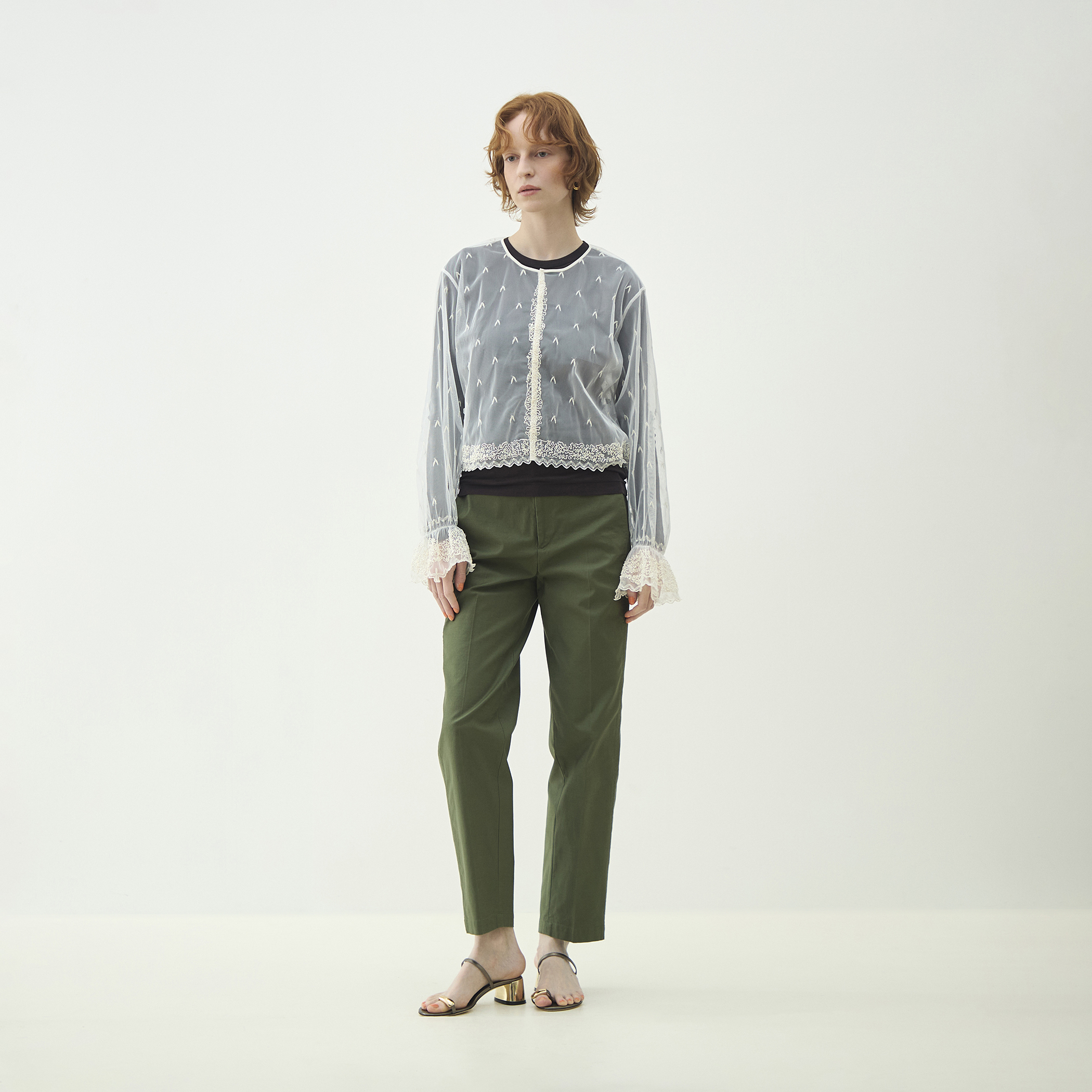 WEB先行予約】ビンテージレース キャンディースリーブブラウス