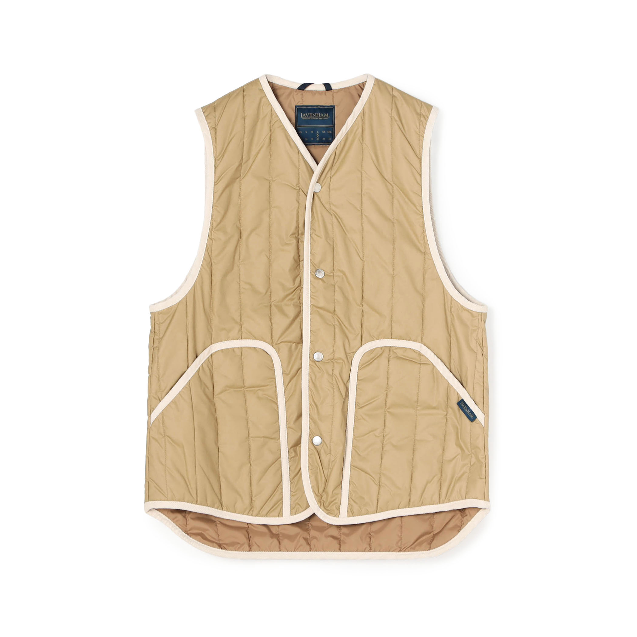LAVENHAM STUDIO GILET ピグメントダイ バーティカルキルティングベスト
