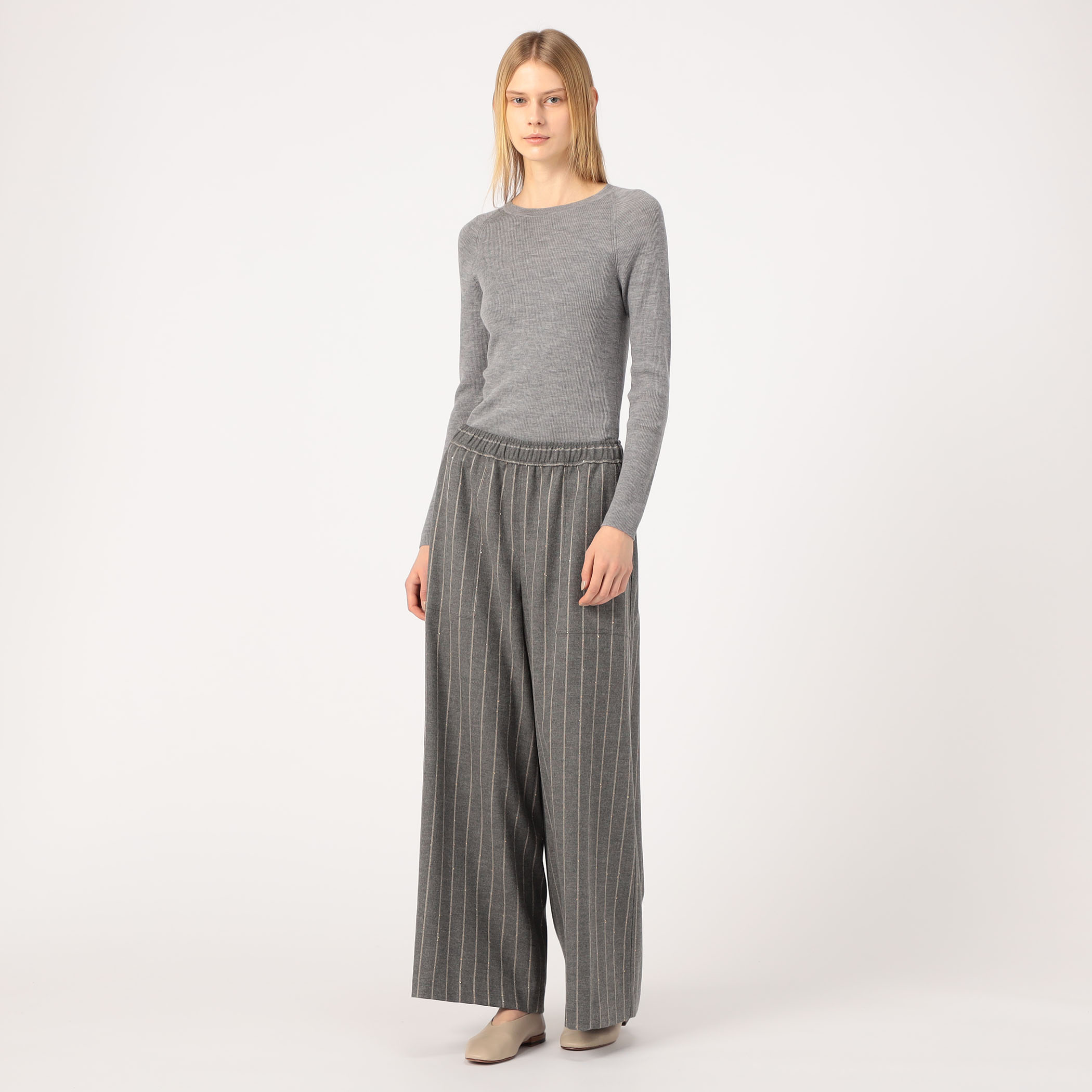 ノーブルフラノ イージーワイドパンツ｜トゥモローランド 公式通販