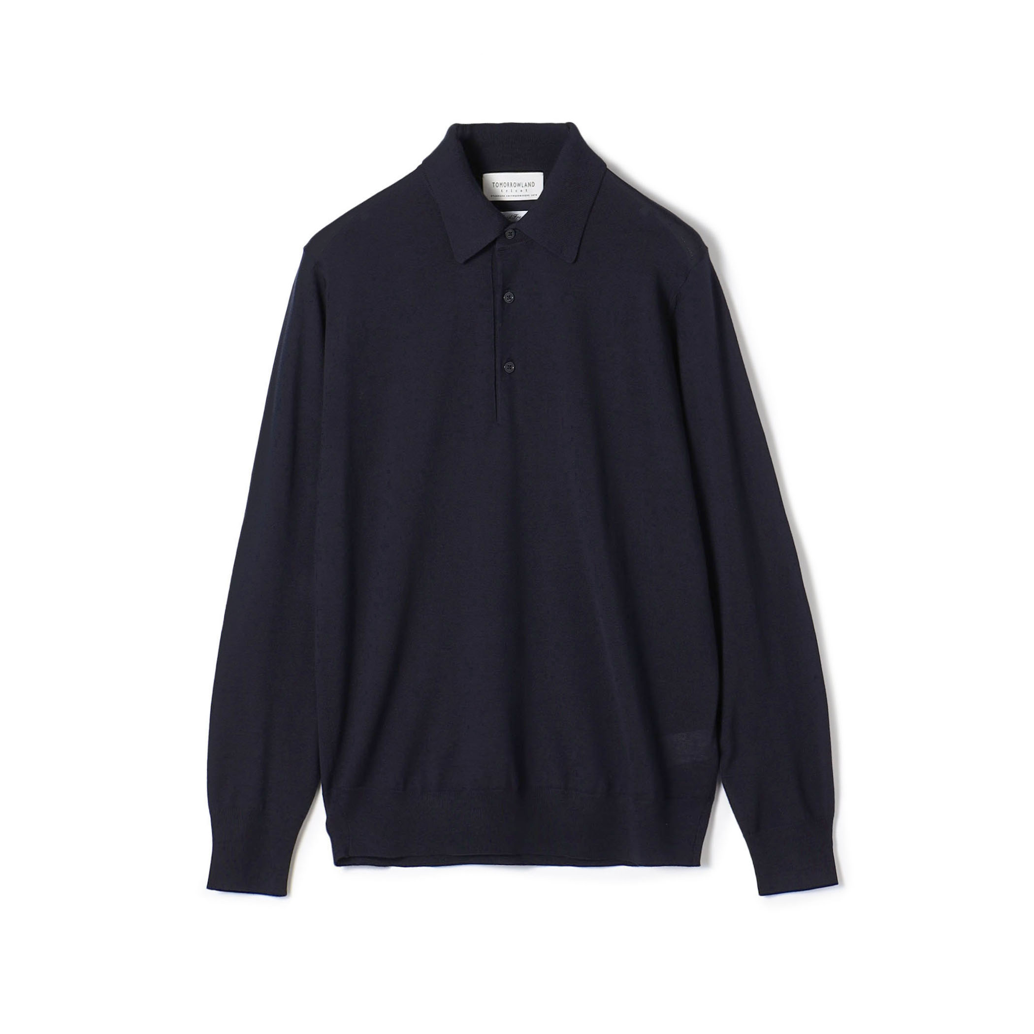 TOMORROWLAND TRICOT スーパーファインメリノウール ニットポロシャツ S WOOL
