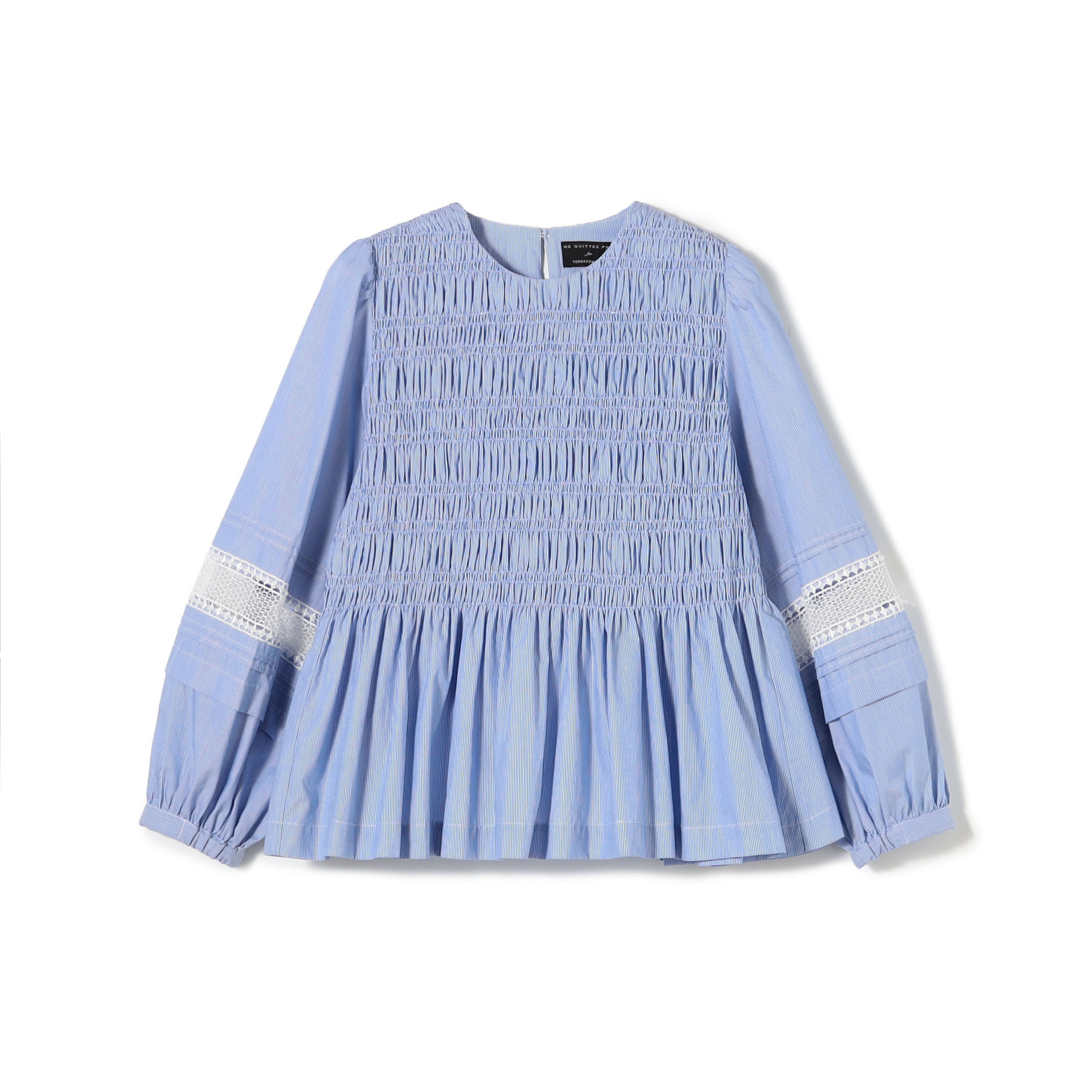 【別注】ne Quittez pas BLACK Gather ブラウス