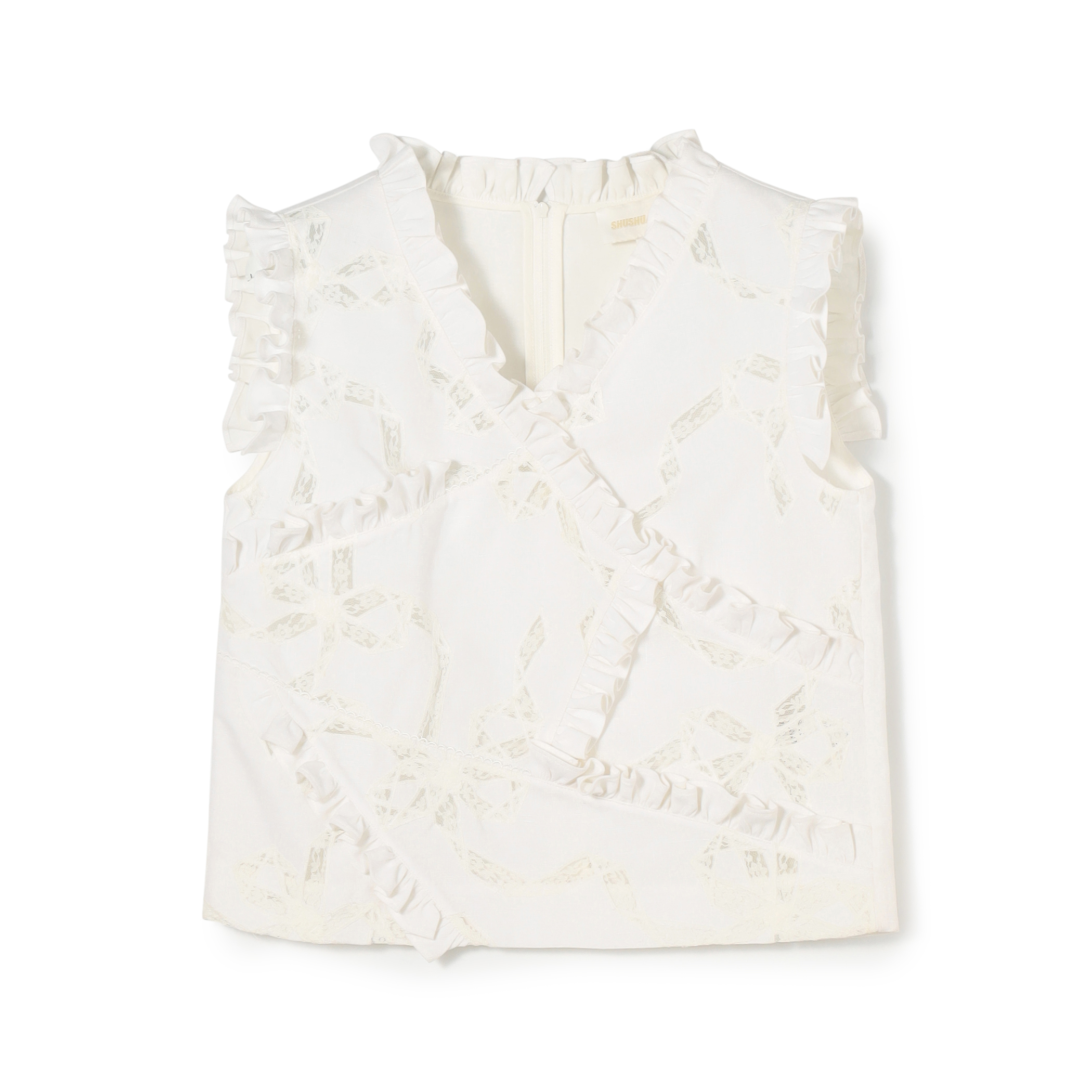 SHUSHU/TONG Cutout patchwork top