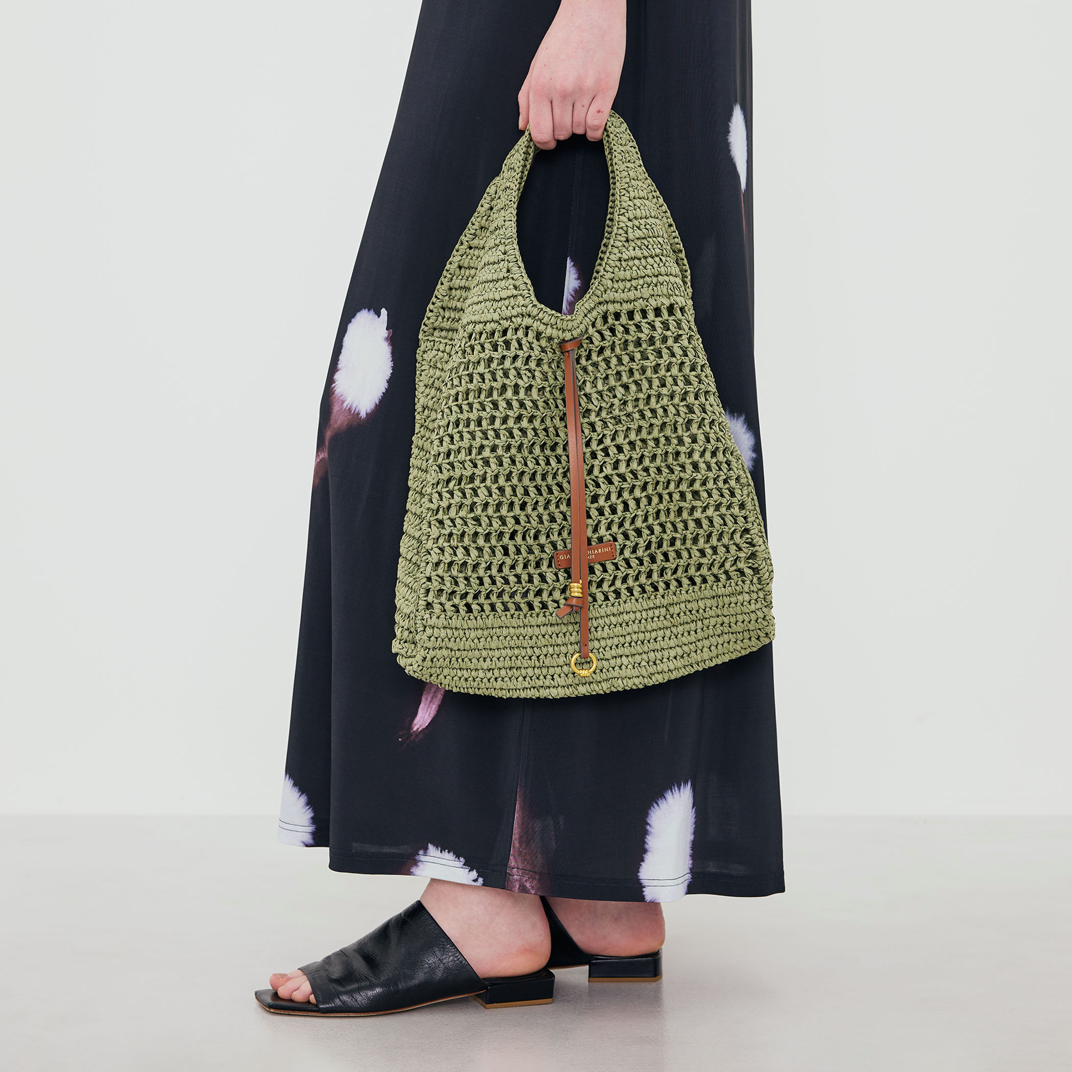 ミィ様⭕️vintage染め❗️メッシュグラニーバッグ＆巾着 GIANNI CHIARINI NEFELI メッシュショルダーバッグ｜トゥモローランド