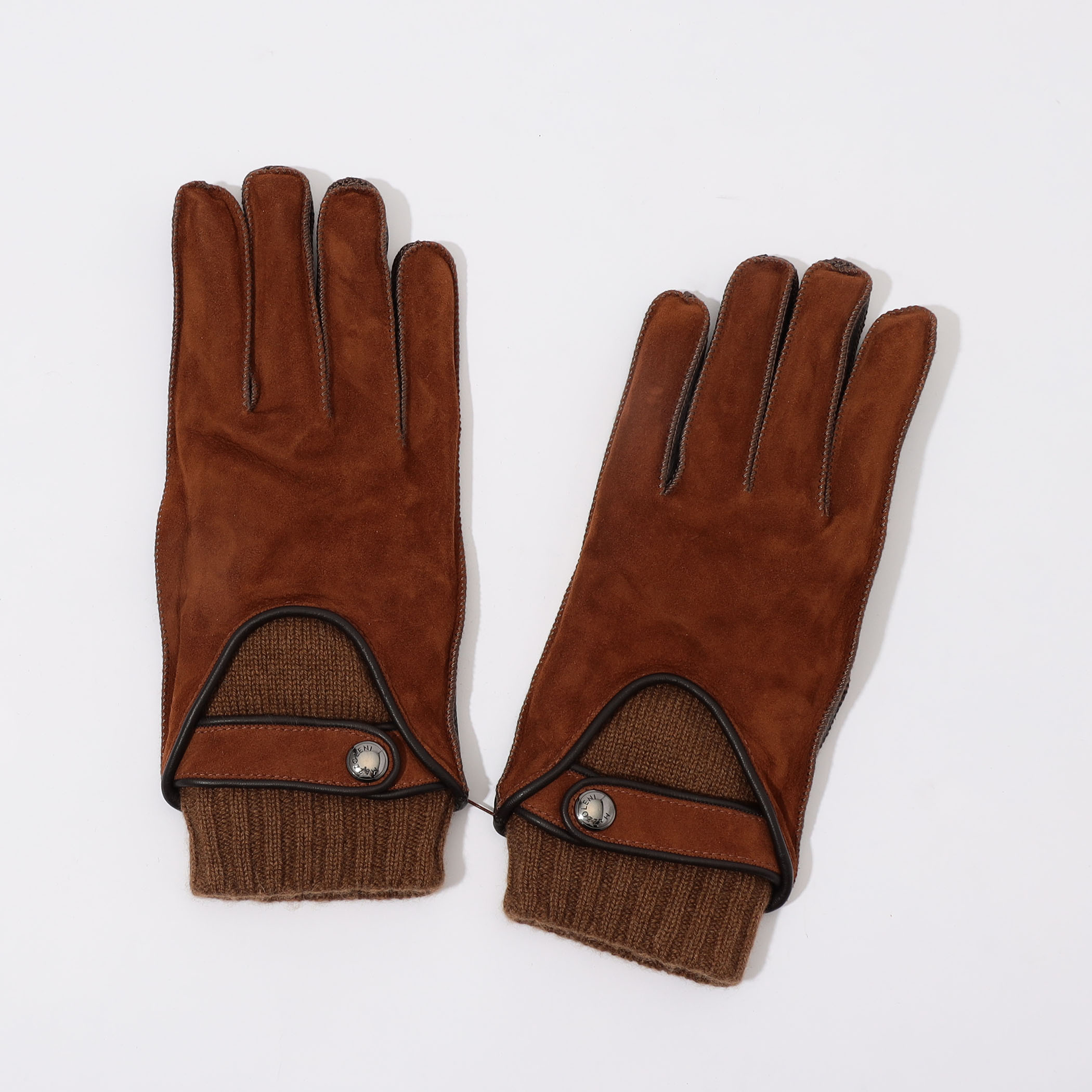 MAZZOLENI カシミヤライニング ラムスキンヌバック×ディアスキンコンビ