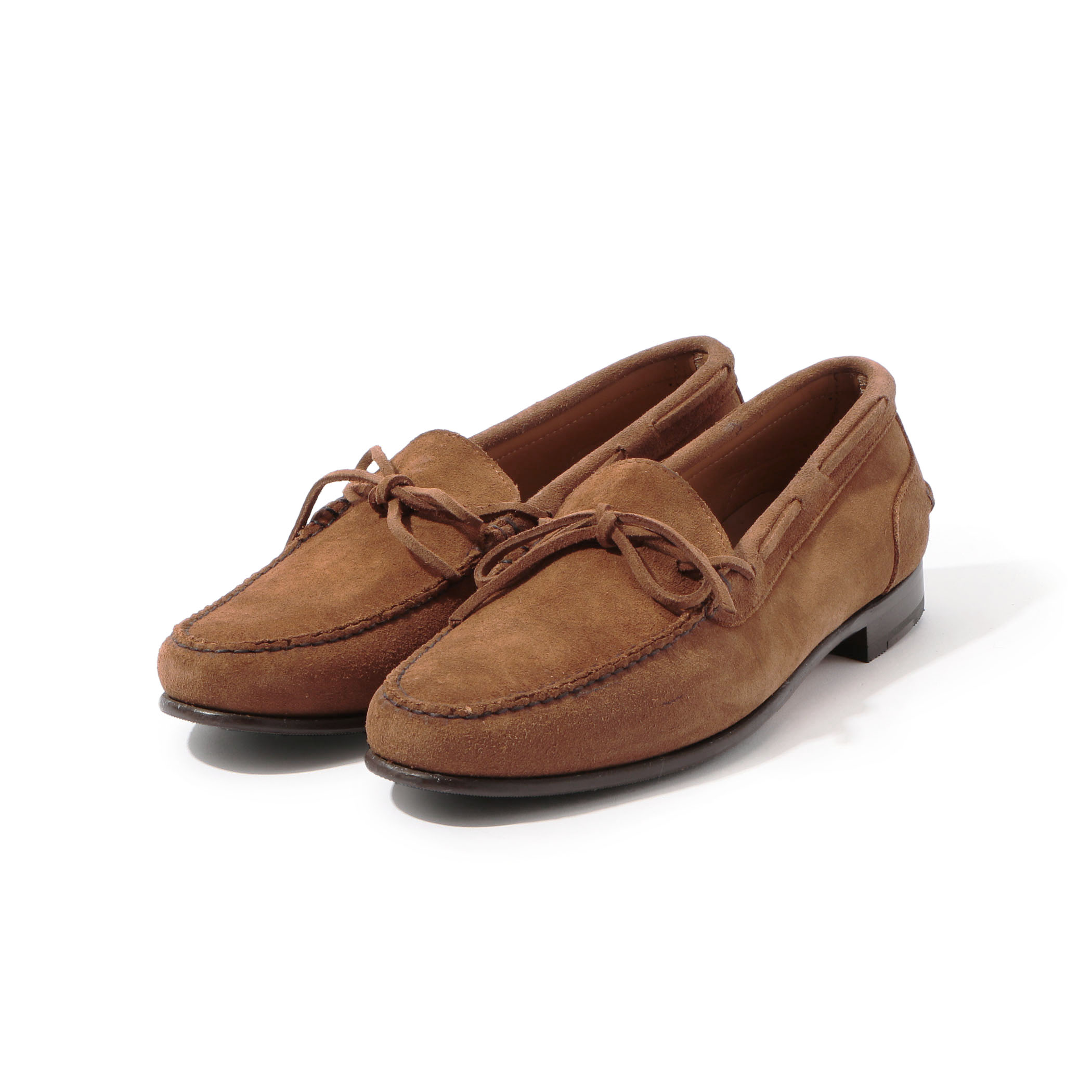 CASTELLANO スウェード リボンタッセル ローファー