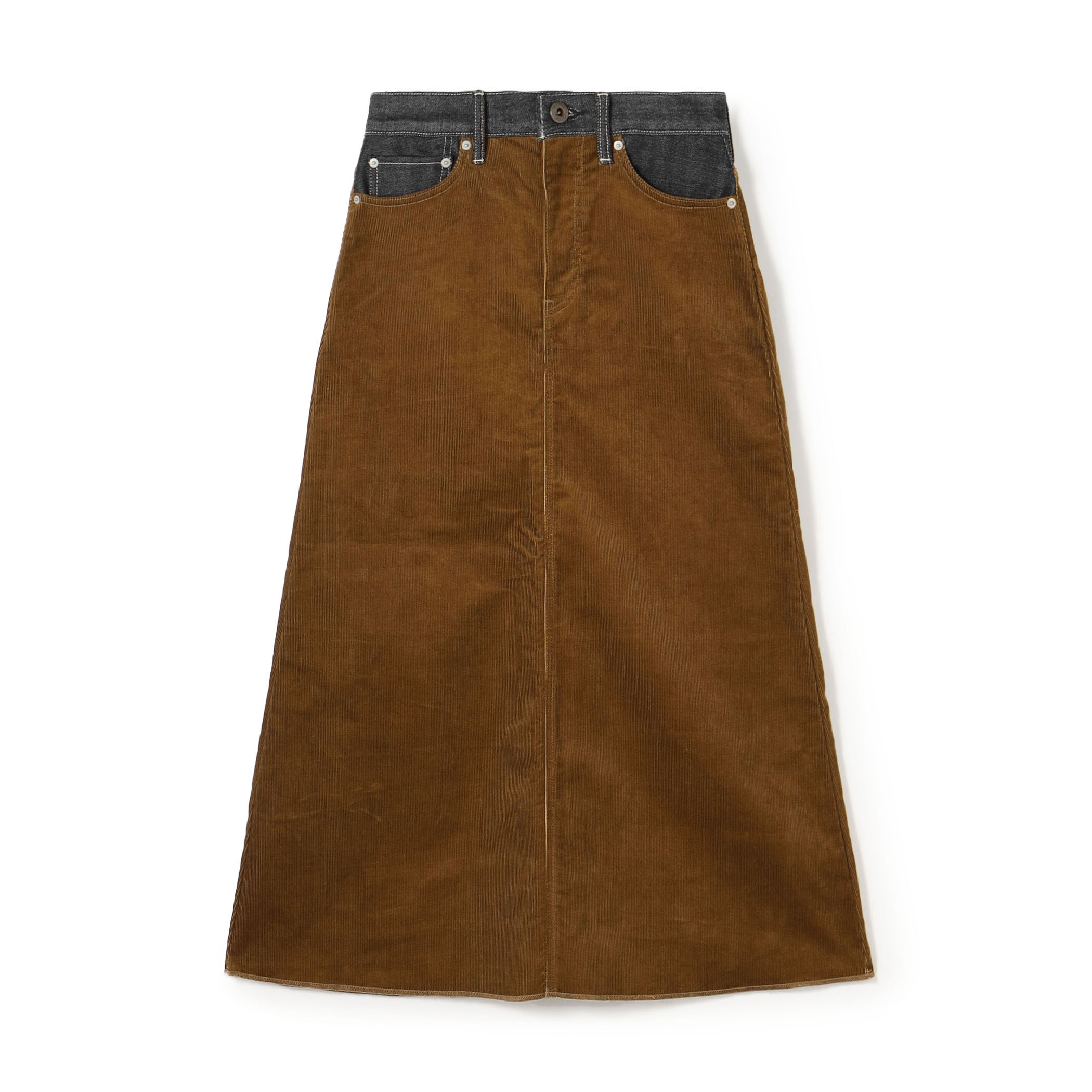 UNION LAUNCH INDIGO×CAMEL ロングスカート
