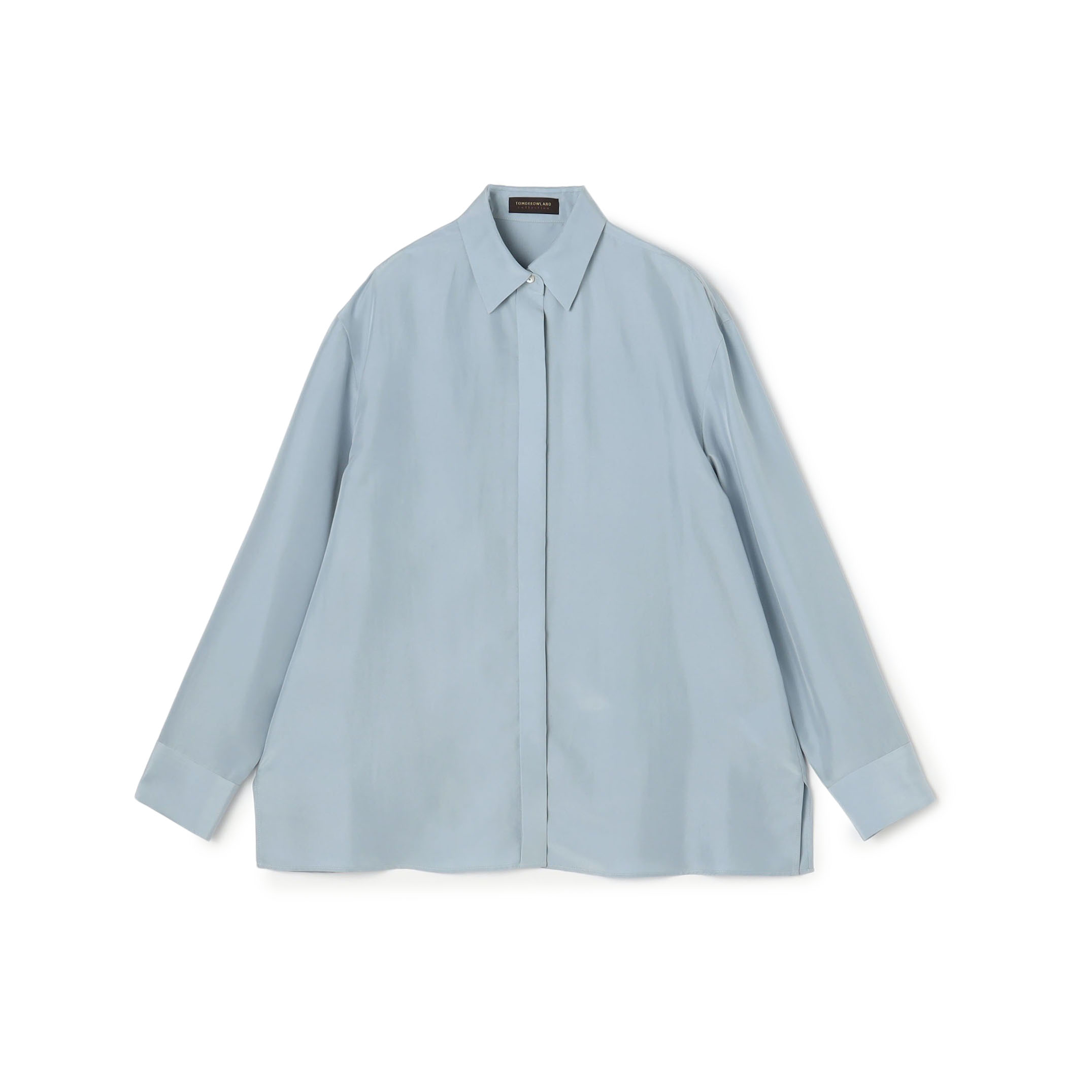 シルクサンドウォッシュ レギュラーカラーブラウス