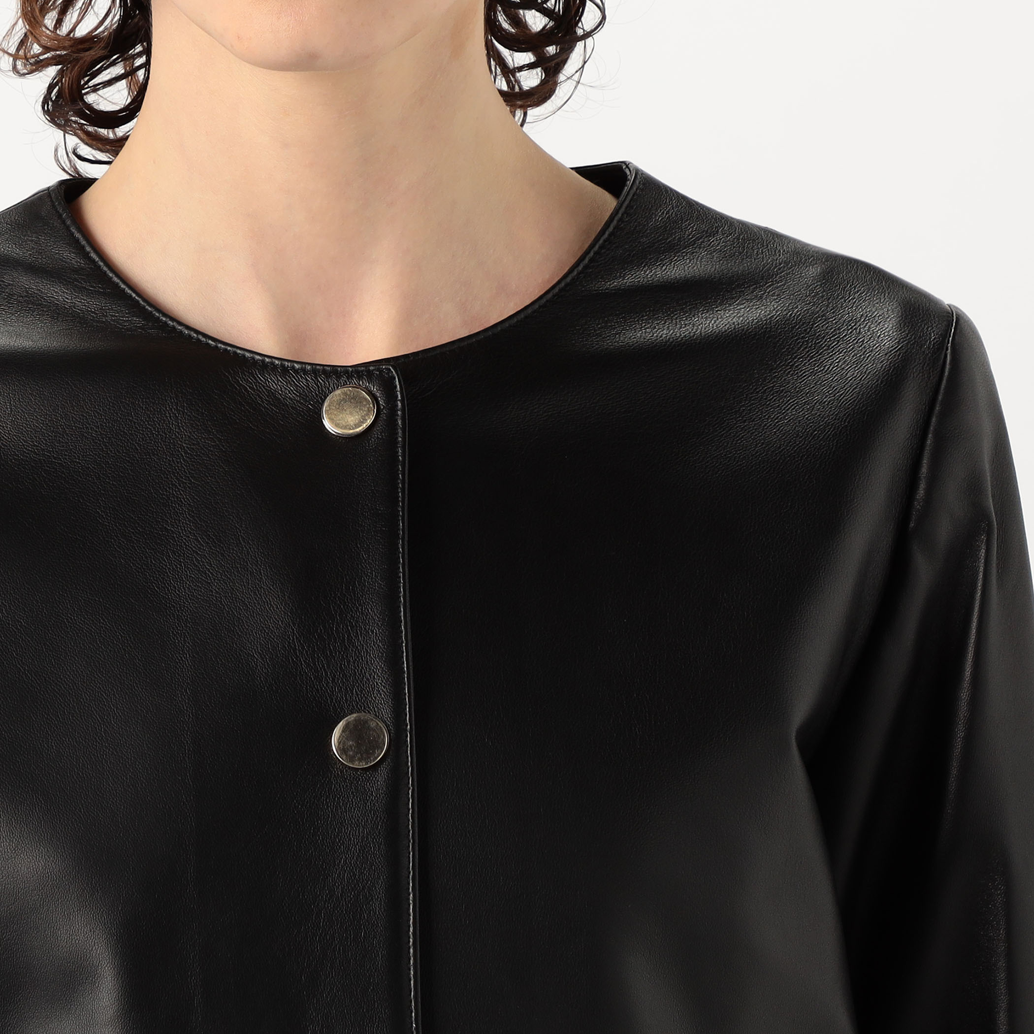 CINQUANTA ノーカラーレザージャケット｜トゥモローランド 公式通販