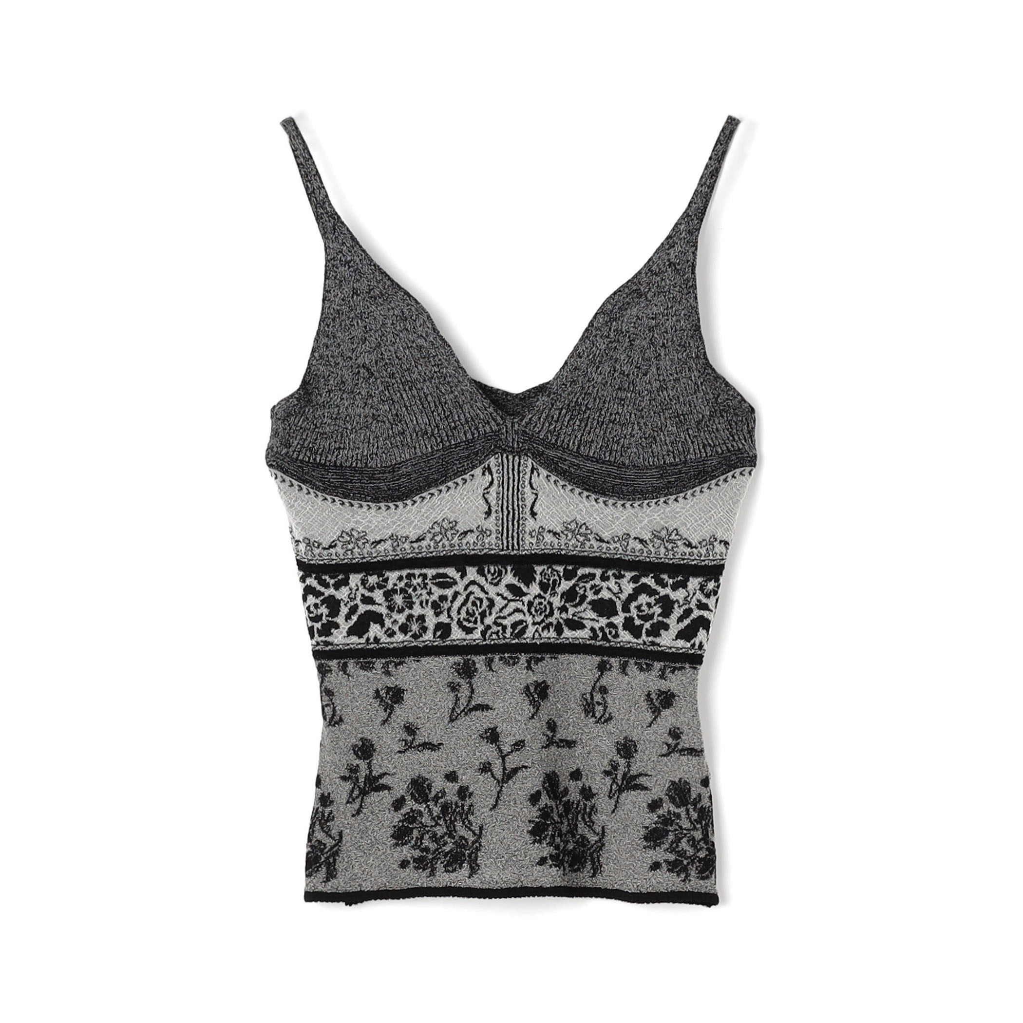Mame Kurogouchi Floral Jacquard Knit Camisole Top ジャカードキャミソール