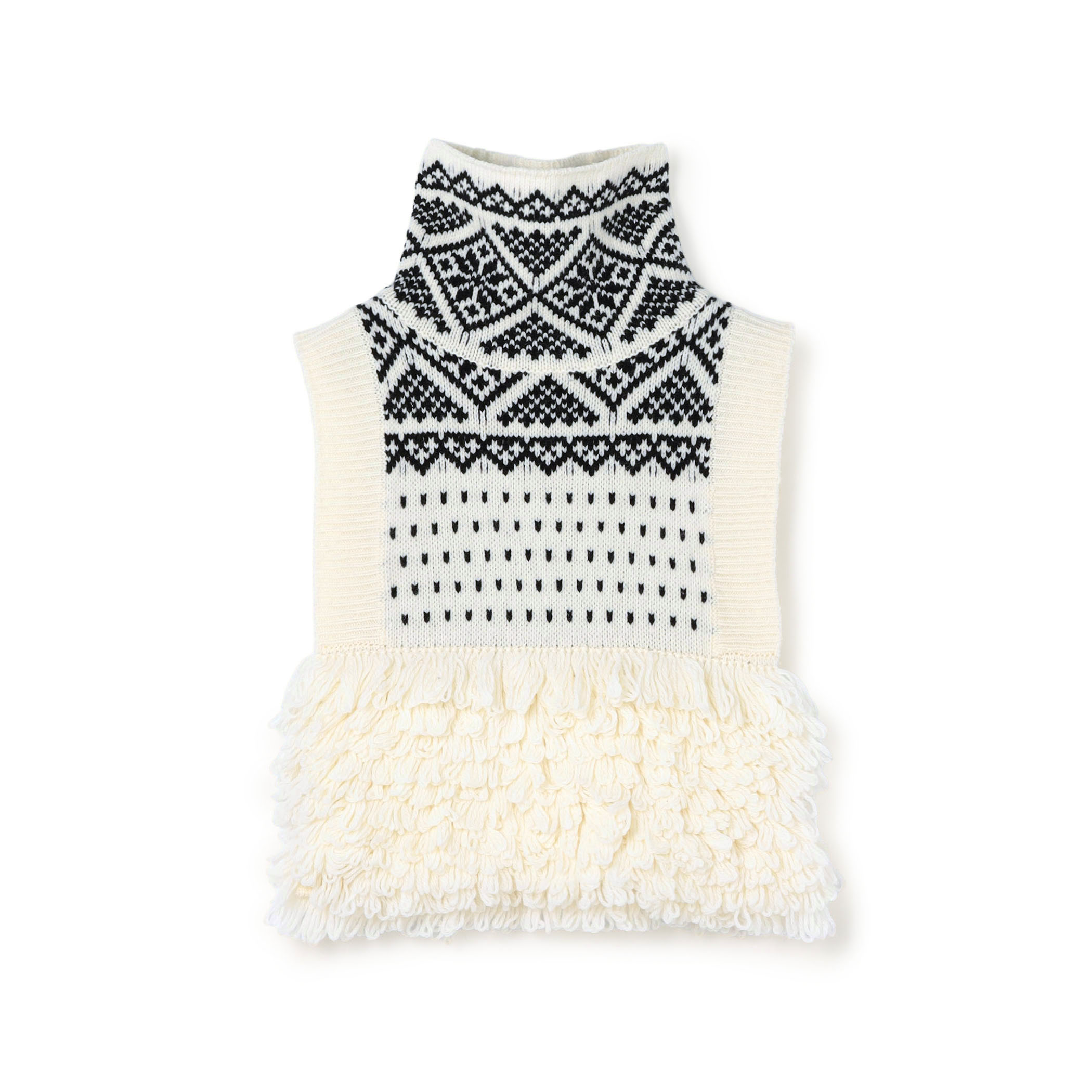 HYKE NORDIC VEST ハイネック ニットベスト