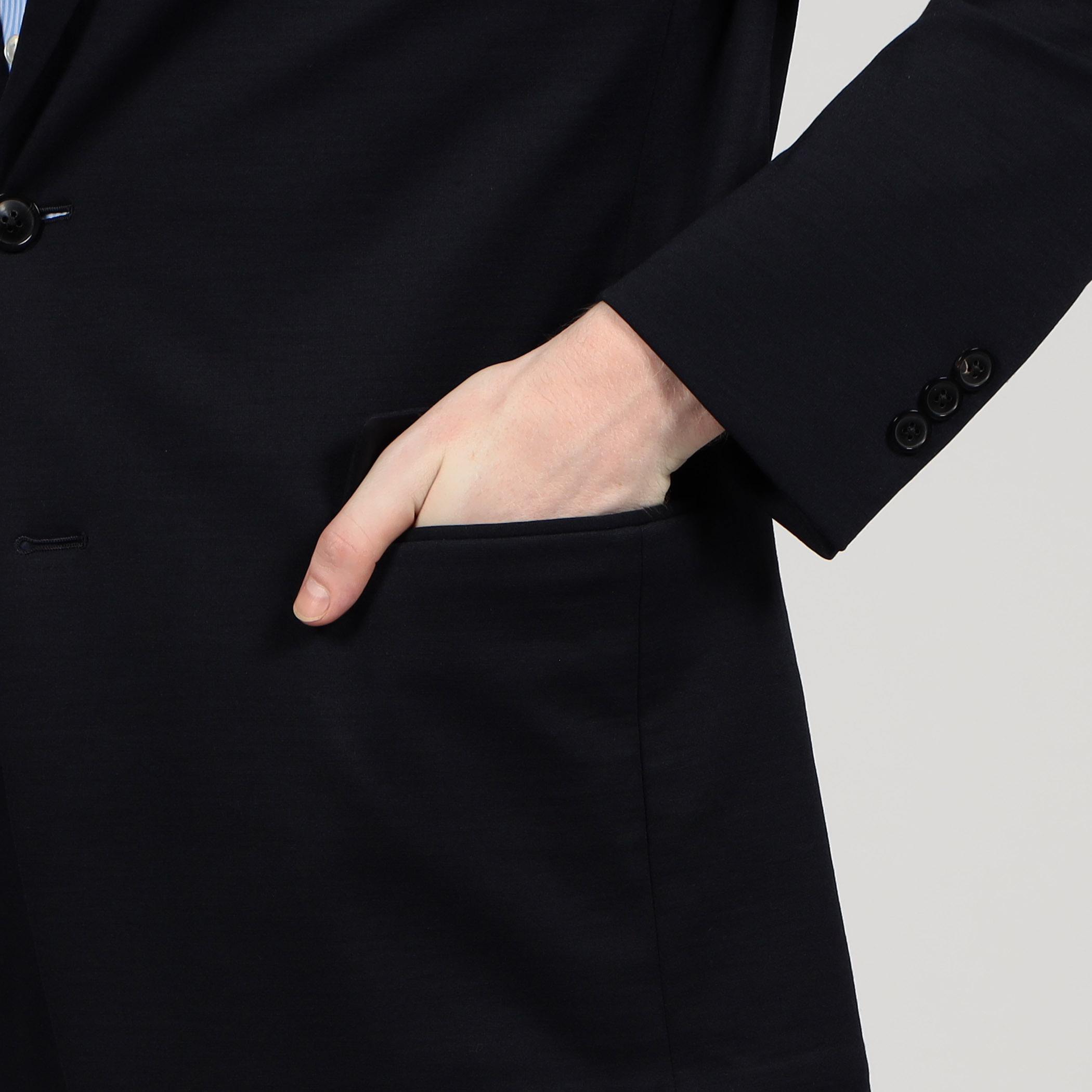 ストレッチポンチ シングルブレステッド2Bジャケット