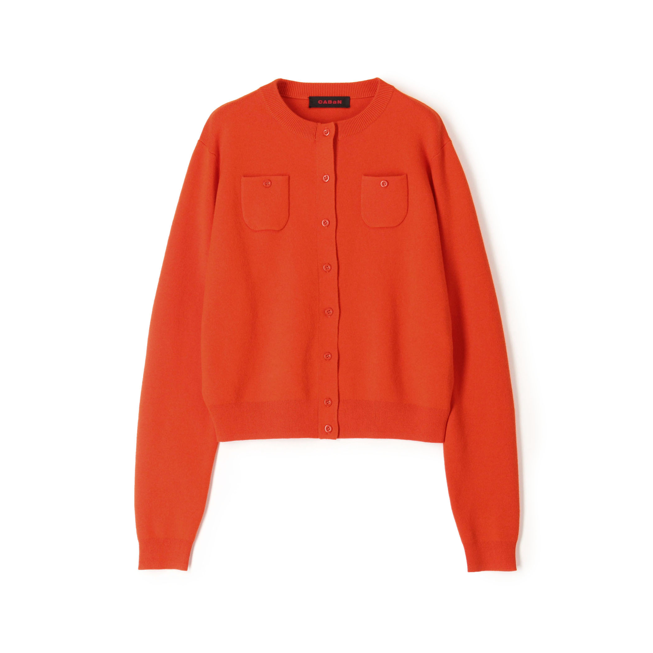 美品 トゥモローランド 定番 CABaN 大人気 カーディガン ニット レッド CABaN コットンカシミヤ ポケットクルーネックカーディガン